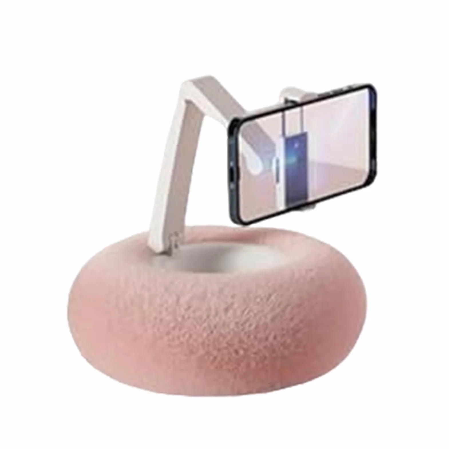 Miska do przytulania, uchwyt na telefon, stojak na telefon stacjonarny, regulowany uchwyt na telefon do oglądania filmów, stojak na telefon do przytulania, stojak na telefon komórkowy, szerokość 4,5