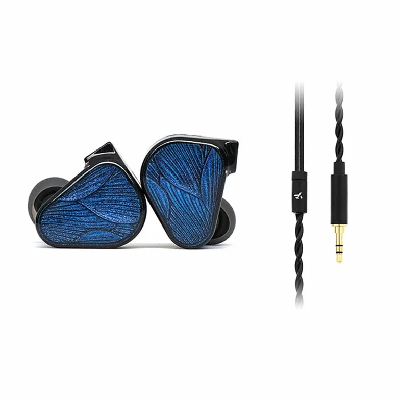 TRUTHEAR x Crinacle Zero:BLUE2 Słuchawki douszne, podwójne dynamiczne przetworniki, z odłączanym kablem, 3,5 mm