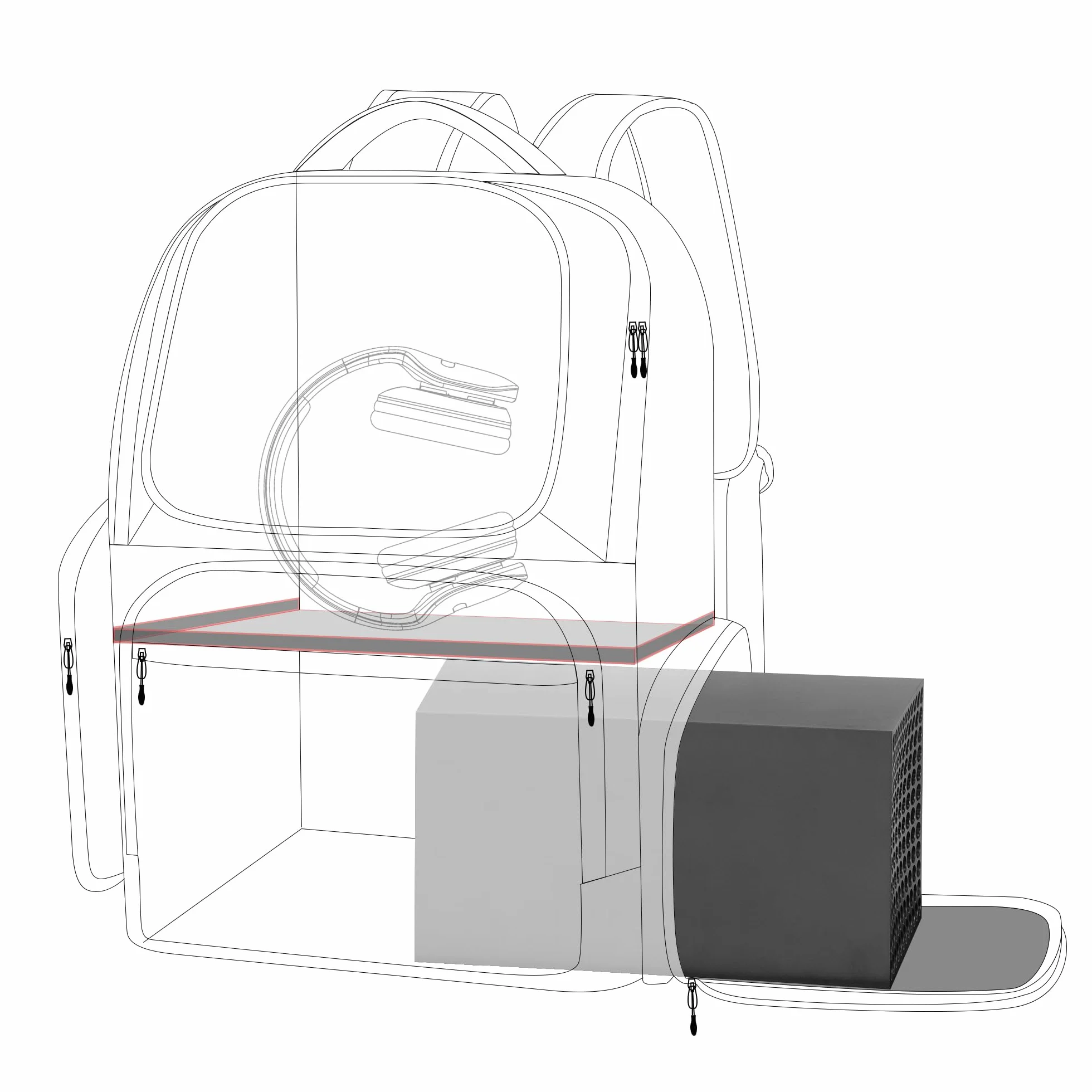 Trunab Plecak Podróżny Xbox Series X Futerał Torba do Przechowywania Gier Wewnętrzna Przegroda Konsola Xbox X/S Kieszenie Laptop 15,6"