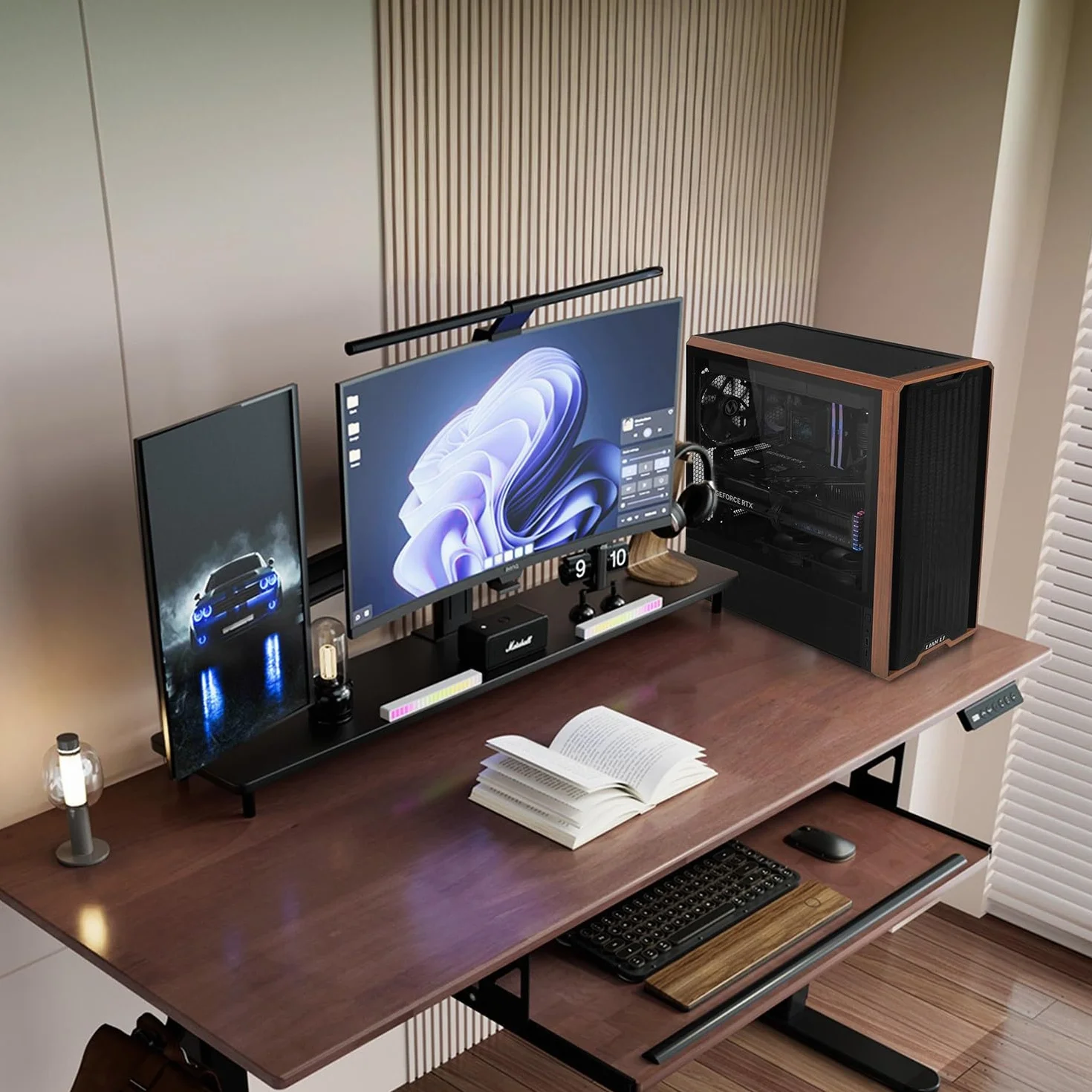 Lian Li LANCOOL 217 - Szafka komputerowa Mid-Tower/Gaming Cabinet - Czarny | Kompatybilny z ATX/Micro-ATX/Mini-ITX | 5 wstępnie zainstalowanych wentylatorów - G99.LAN217X.in