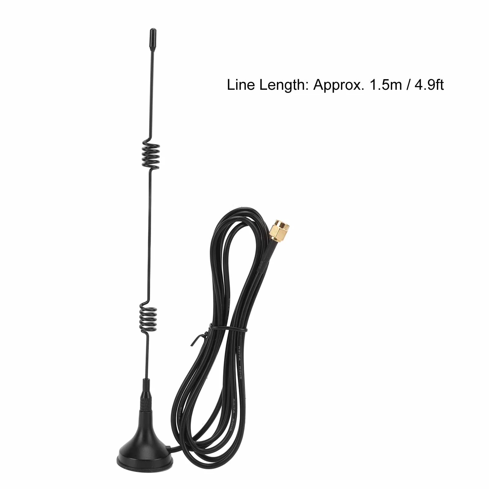 Garosa Antena WiFi 2.4G z Podstawą Magnetyczną, Antena Sprężynowa z Męskim Złączem SMA, Wysoki Zysk do Komputera Stacjonarnego PCI PCIe