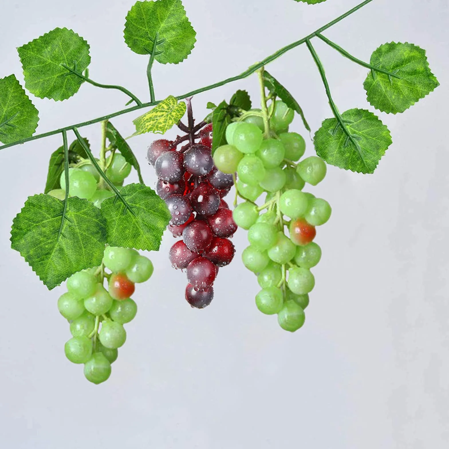 Sztuczne winogrona 15 sztuk realistyczne plastikowe dekoracyjne do winorośli