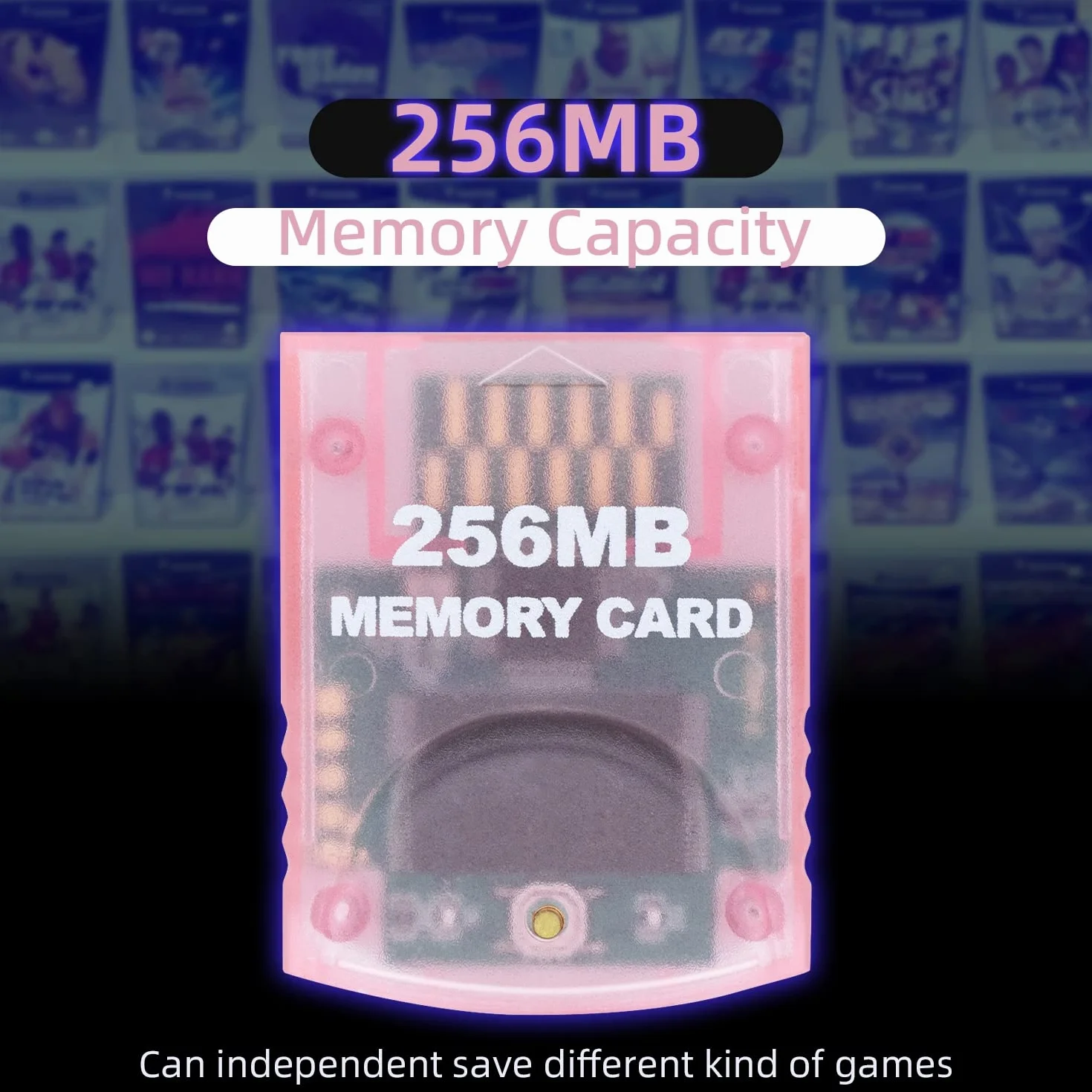 Mcbazel Karta pamięci do przechowywania gier 256 MB dla konsol Wii/Gamecube GC