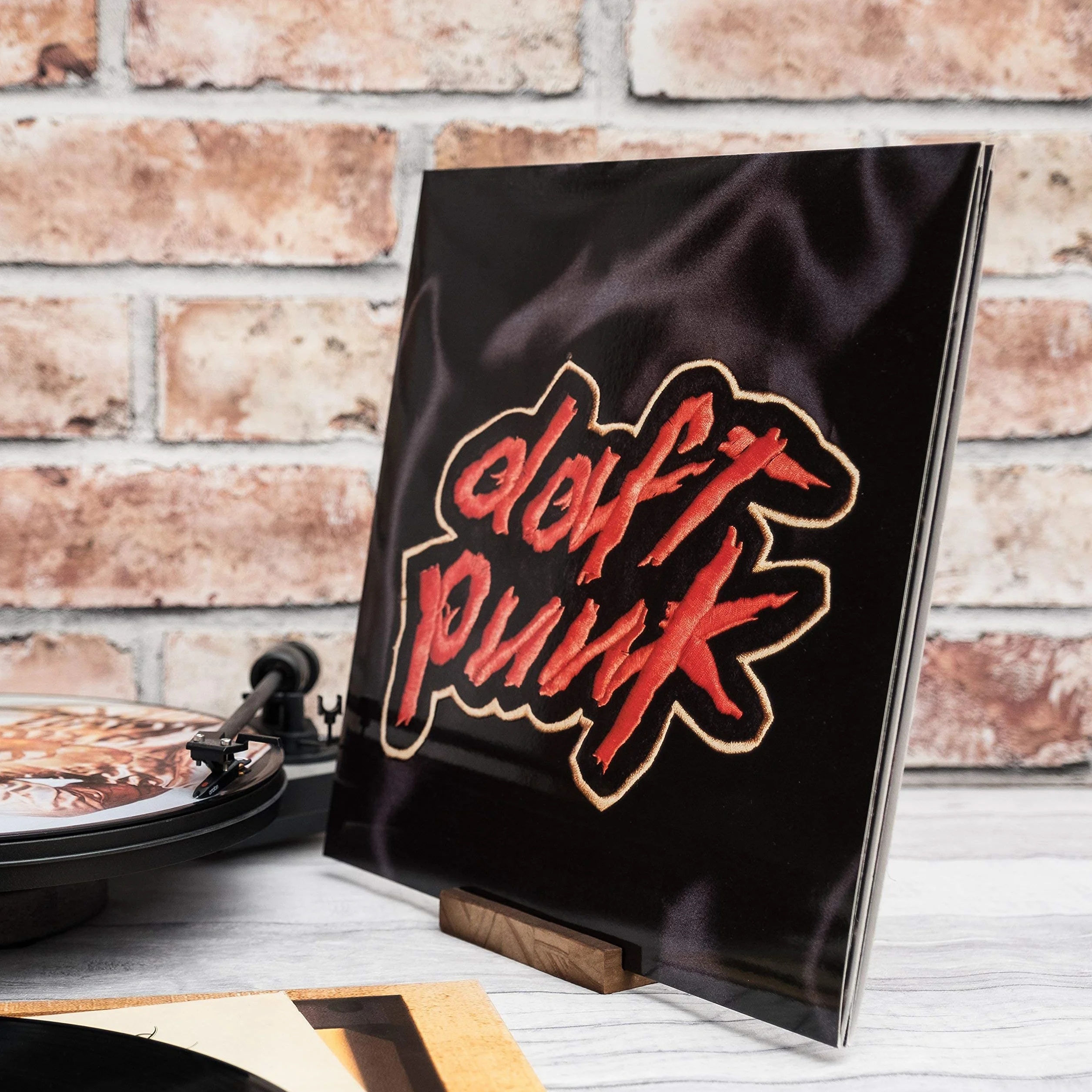KAIU Stojak na płyty winylowe, teraz odtwarzany album na płyty LP, minimalistyczna półka stołowa, kompatybilna ze wszystkimi płytami - wystrój domu i studia