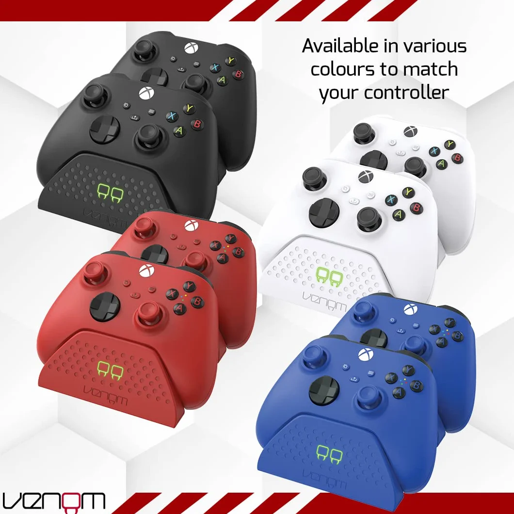 Venom Podwójna stacja ładująca z 2 akumulatorami Pulse Red Xbox Series X S Xbox One