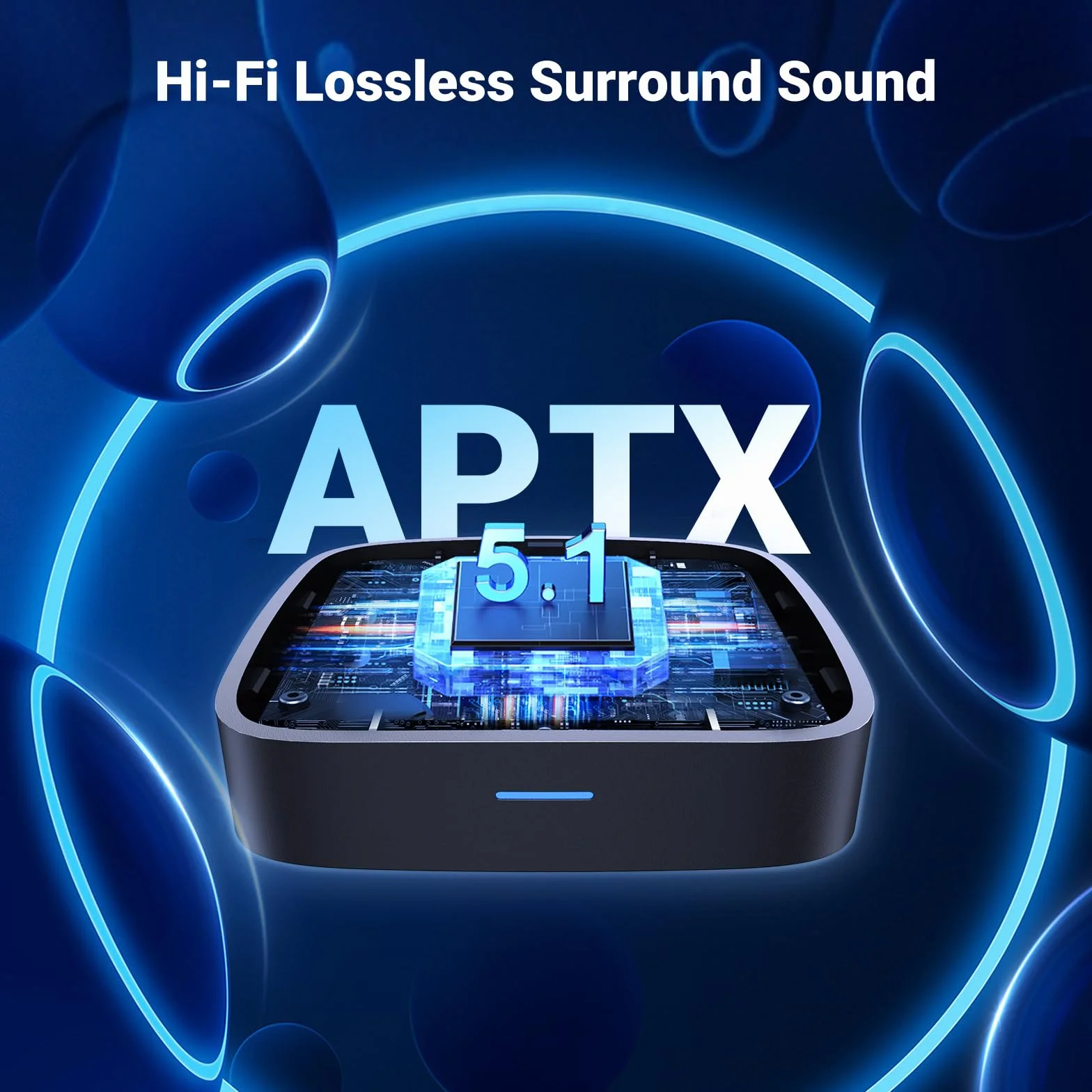 UGREEN Adapter audio Bluetooth 5.1 aptx HD do bezprzewodowego odbiornika stereo o niskim opóźnieniu z gniazdem Jack, podwójne parowanie z telefonem komórkowym, odbiornik HiFi Bluetooth do głośników
