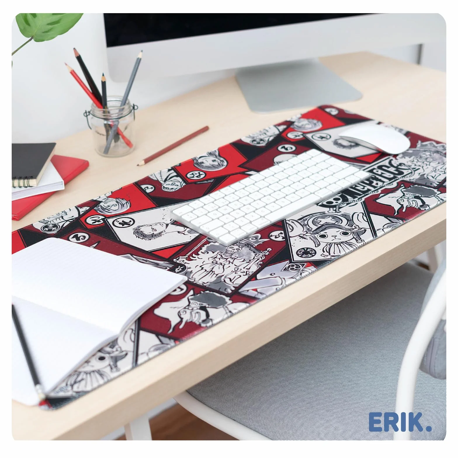 One Piece Gaming Matte/Manga Mouse Pad do klawiatury Multicolor, zadrukowany, Najlepszy materiał: 100% poliester, rozmiar: 80 x 35 cm