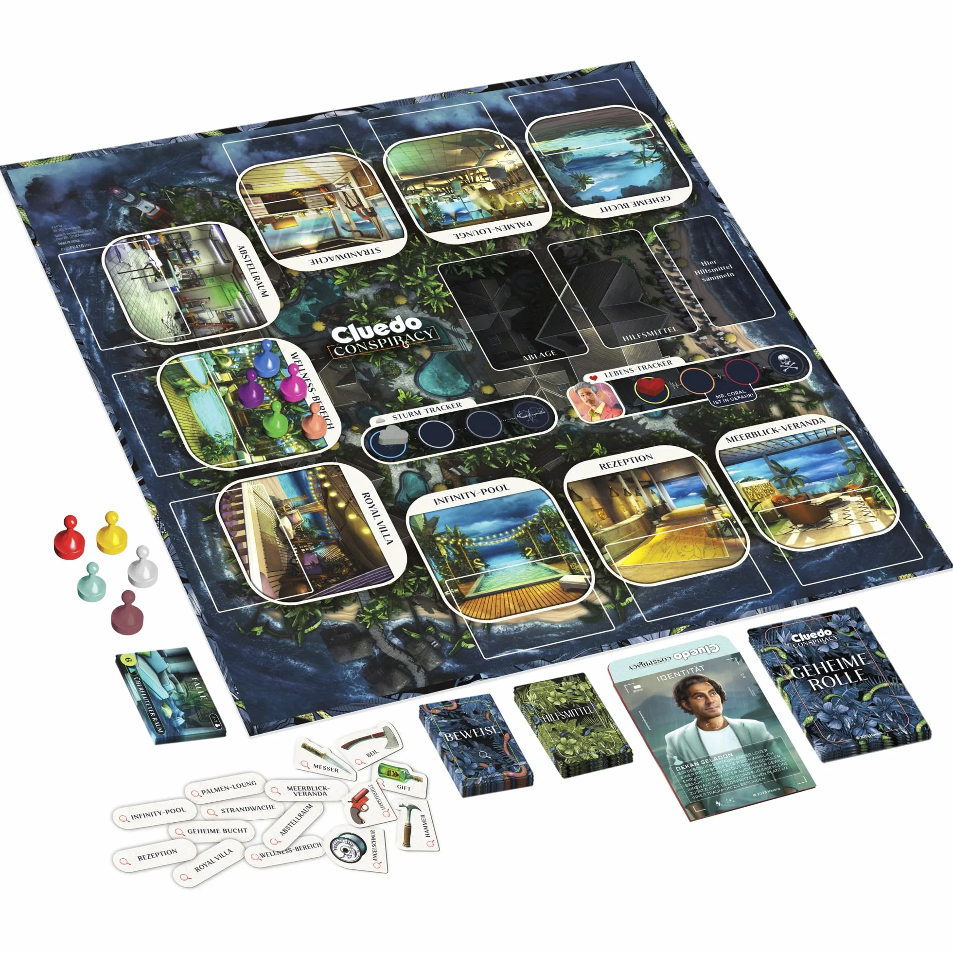 Cluedo Conspiracy gra planszowa dla dorosłych i młodzieży, wersja niemiecka