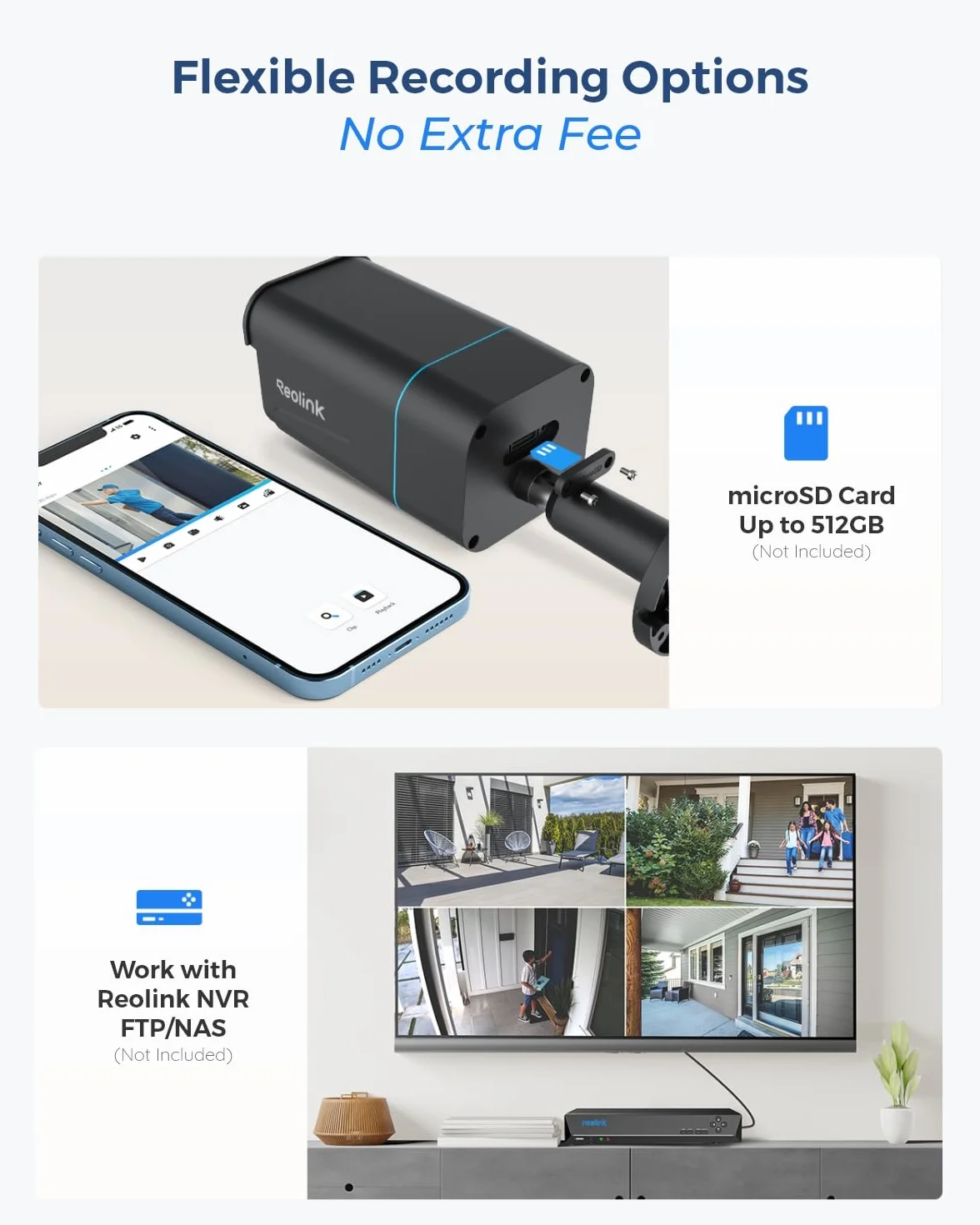 Reolink Kamera Bezpieczeństwa 4K PoE z Wykrywaniem Ludzi/Pojazdów, 5-Krotne Powiększenie, Kamera IP z Oświetleniem Punktowym, Kolorowe Alerty Ruchu, Gniazdo Kart microSD, RLC-811A Czarny