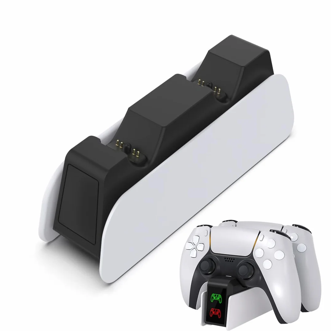 PlayStation 5 Bezprzewodowa stacja ładująca do kontrolera PS5 ze wskaźnikiem ładowania, podwójna stacja ładująca Touch-Pop Quick Charge