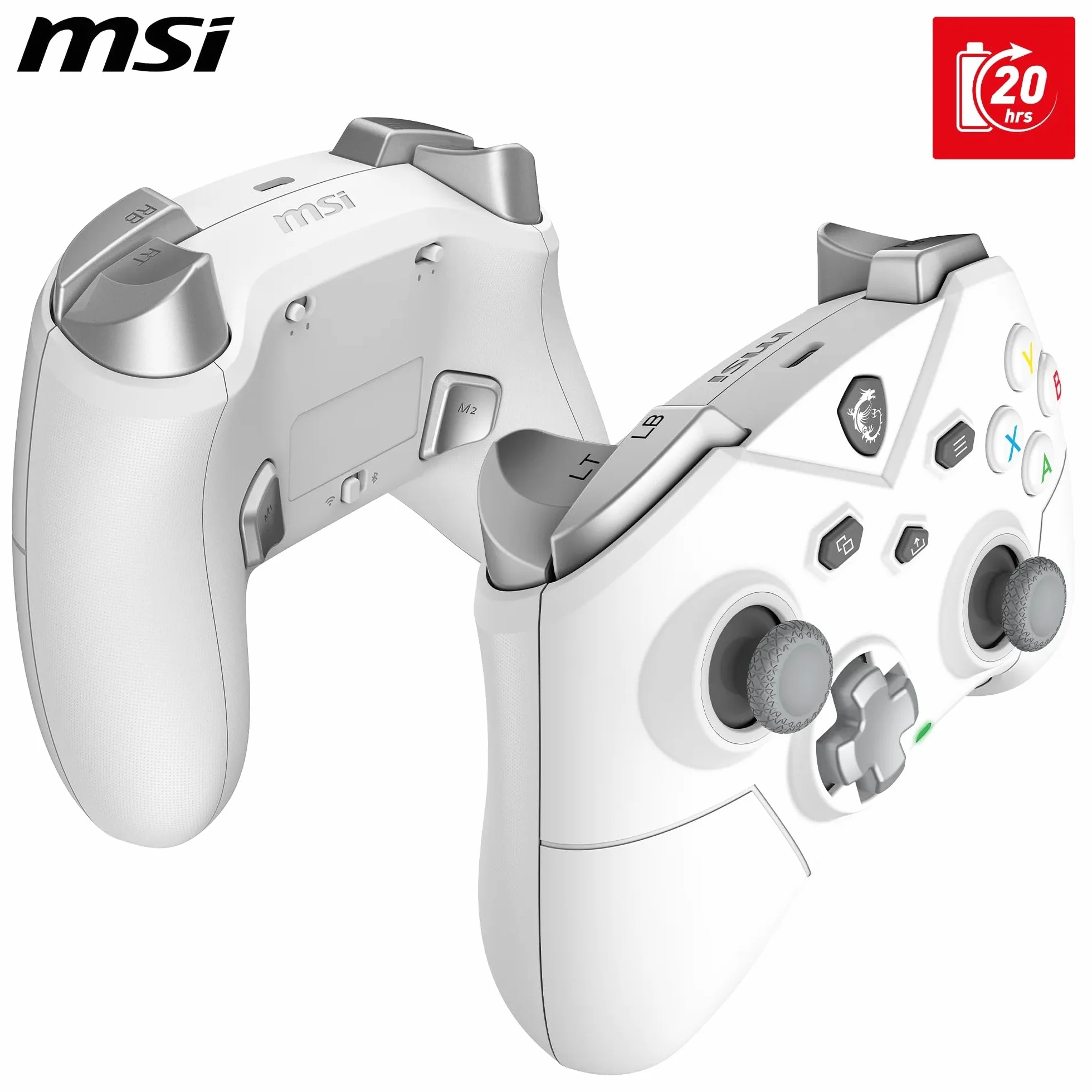 MSI FORCE GC300 WIRELESS WHITE Bianco USB 2.0 Gamepad Analogico PC