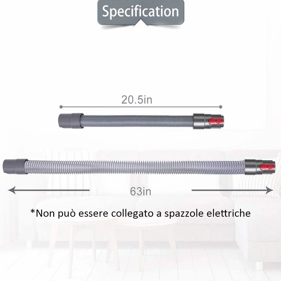 Dyson Rozszerzalny elastyczny wąż do V7 V8 V10 SV10 SV11