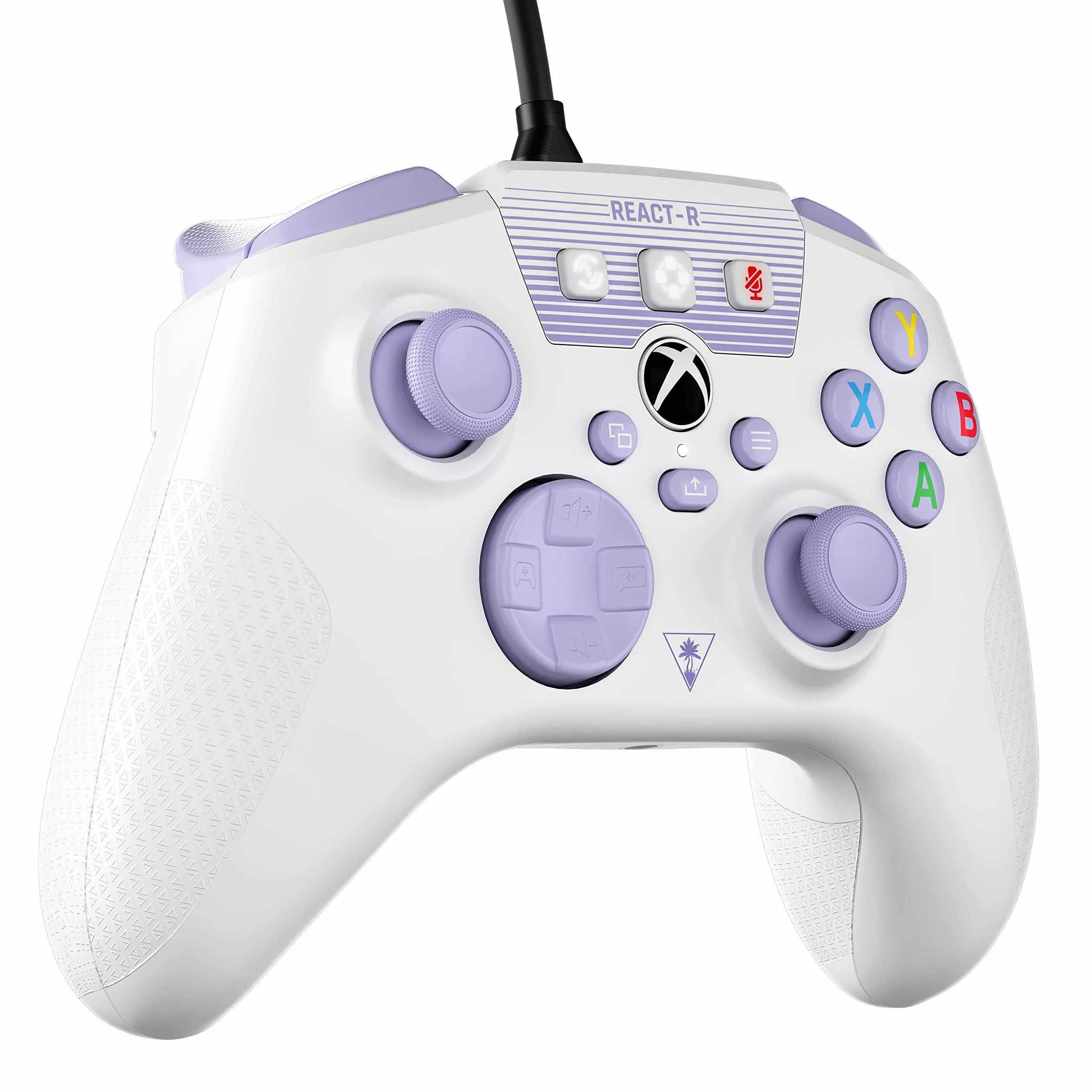 Turtle Beach REACT-R Kontroler – biały/fioletowy Xbox Series X, Xbox Series S & Xbox One | Windows 10 & 11, VelocityOne Rudder