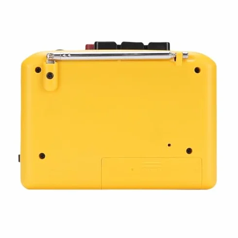 Sxhlseller Retro Cassette Player z AM FM Radio, Wbudowany Mikrofon i Głośnik, Magnetofon z Gniazdem Słuchawkowym, Zasilanie USB lub Bateria do Podróży do Domu Słuchania na Zewnątrz