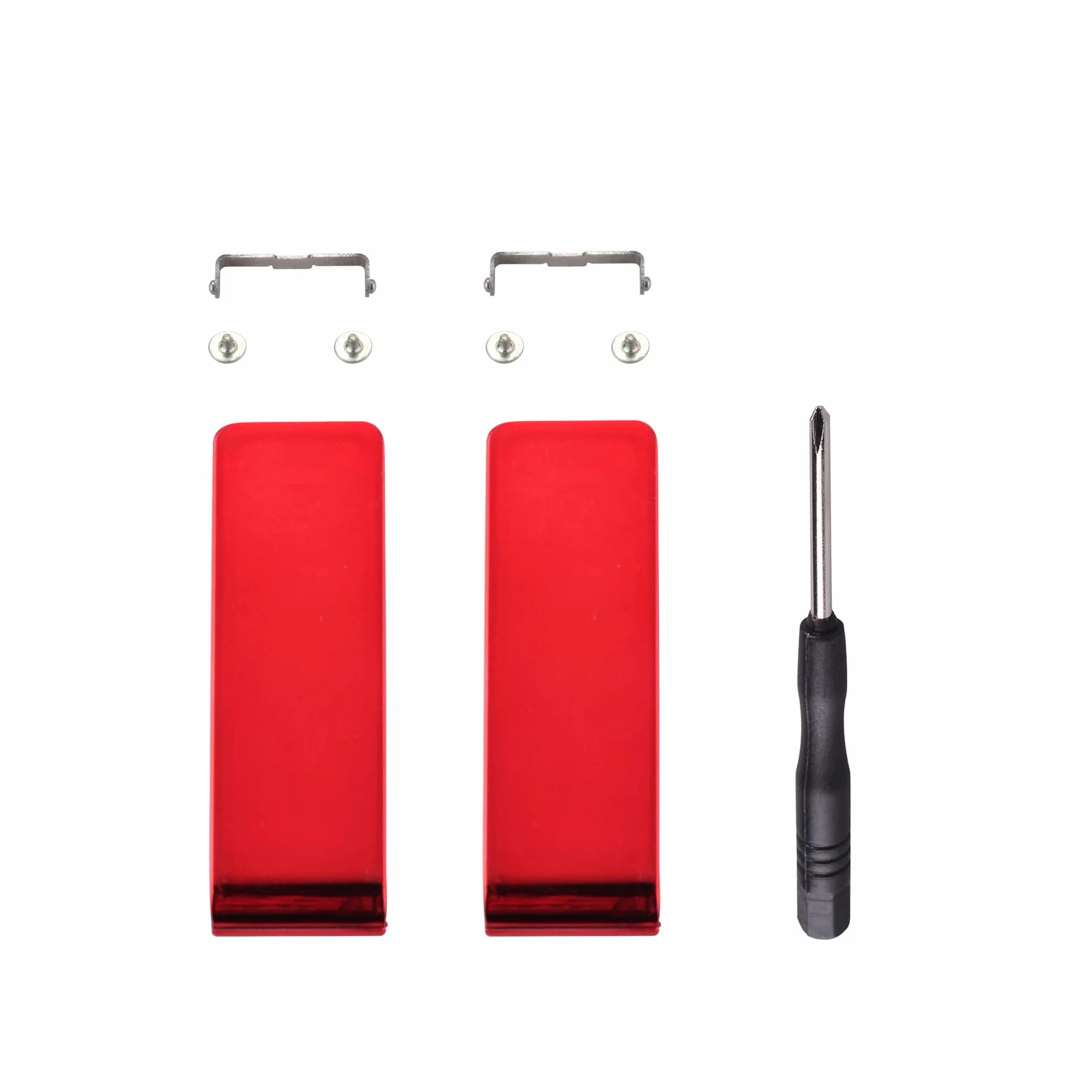 eXtremeRate 2 Zestaw Chrom Czerwony Wymiana Podpórka dla Nintendo Switch Konsoli, Back Bracket Holder Kick Stand dla Nintendo Switch Konsoli - Konsola Nie Jest Wliczona W Cenę