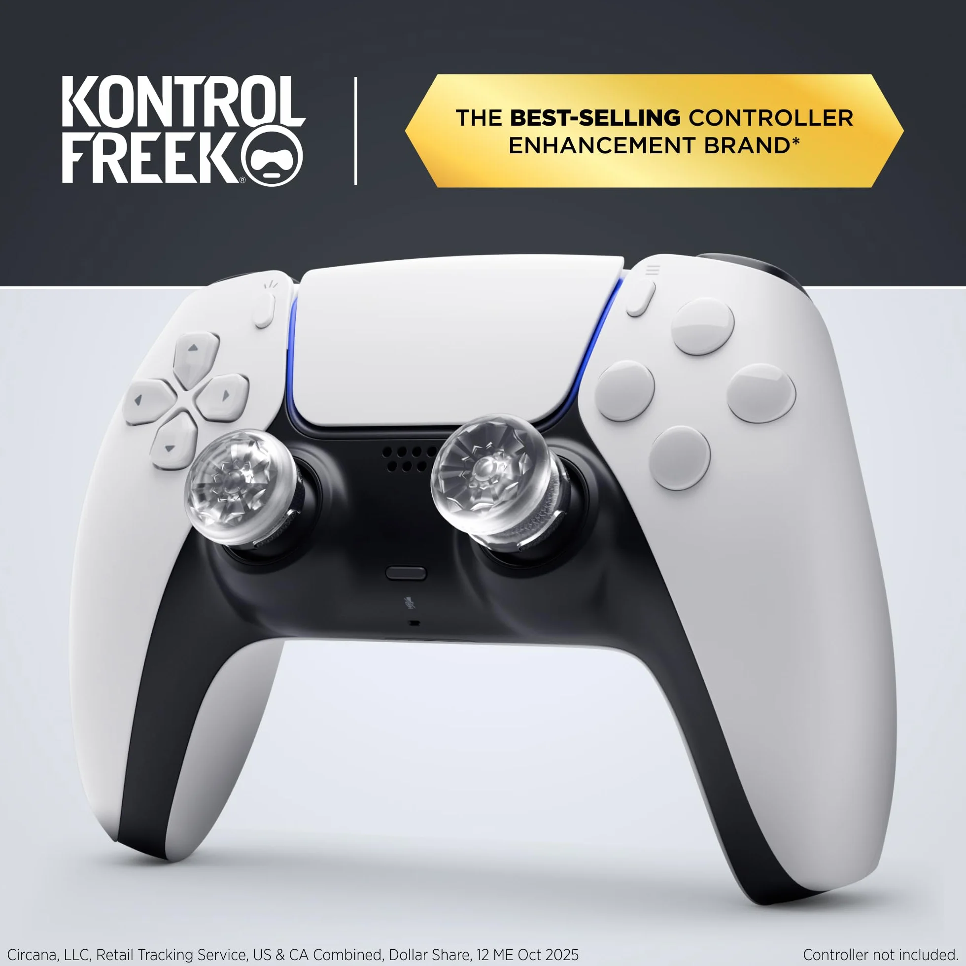 KontrolFreek FPS Freek Galaxy Crystal do kontrolera PlayStation 4 (PS4) i PlayStation 5 (PS5), wydajność, 1 wysoki stan, 1 średni stan, kryształ