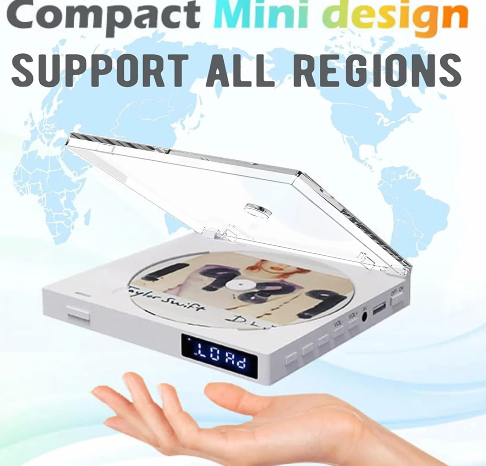 Mini odtwarzacz DVD HDMI, odtwarzacze DVD bez ograniczeń regionalnych do telewizorów Smart TV z funkcją skalowania do 1080P HDMI, wyjściem AV, odtwarzaniem z USB, wbudowanym systemem NTSC/PAL