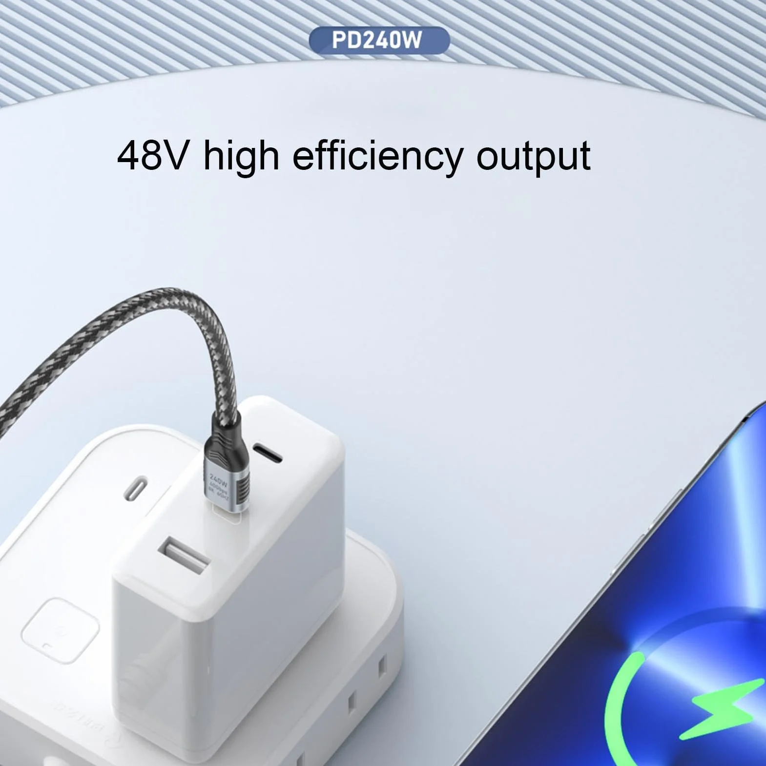 Kabel do szybkiego ładowania, kabel do szybkiego ładowania, kabel USB C 40 Gb/s, uniwersalny kabel USB C do szybkiego ładowania 240 W, do laptopów, stacji dokujących, telefonów i laptopów