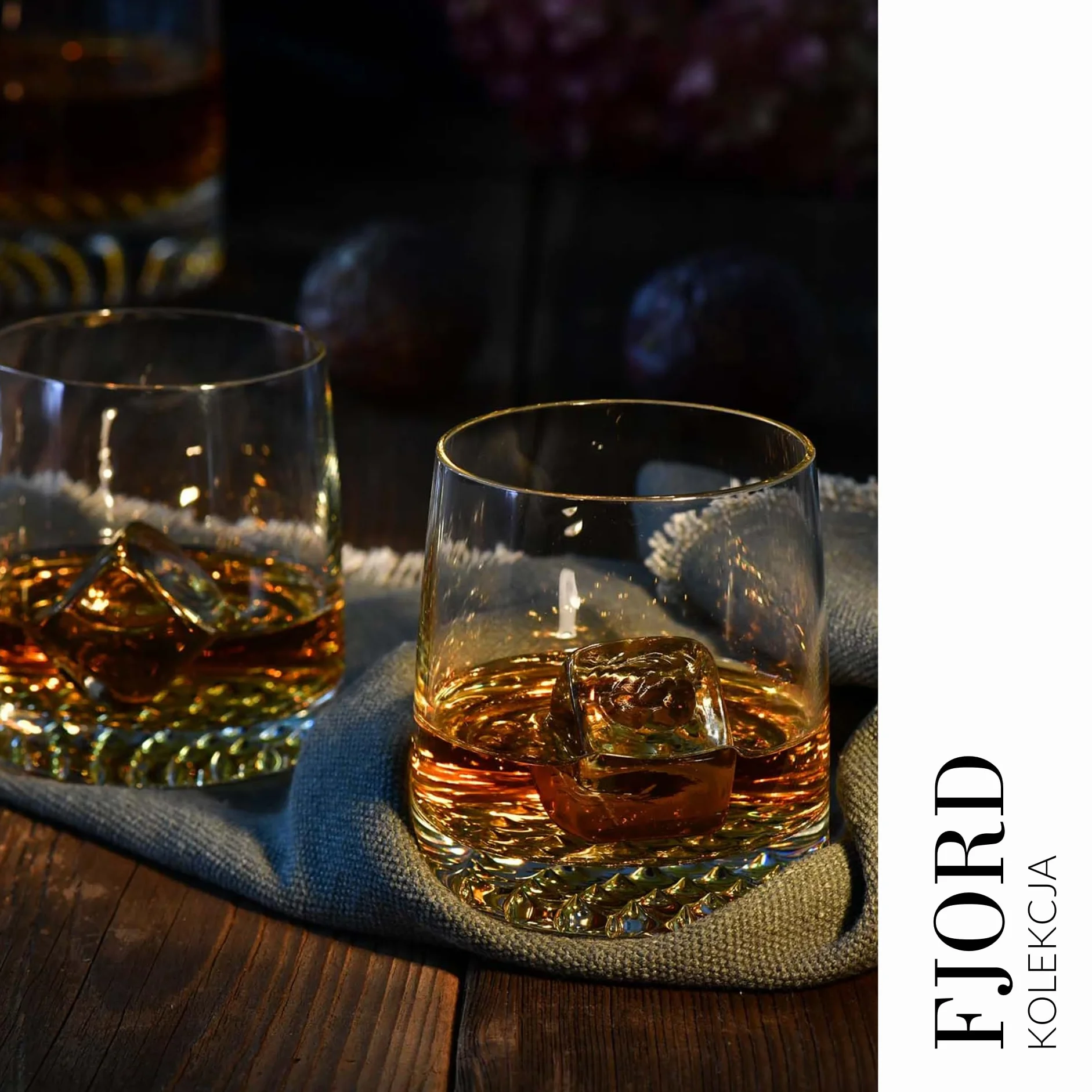 KROSNO Szklanki do Whisky | Zestaw 6 szklanek | 370 ML | Kolekcja Fjord | Idealne do Domu, Restauracji i na Przyjęcie | Można Myć w Zmywarce