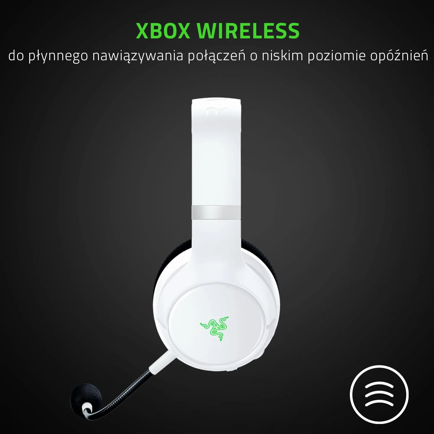 Razer Kaira Pro - bezprzewodowy zestaw słuchawkowy do konsoli Xbox Series X i mobilnych konsol Xbox Gaming (50mm przetworniki, mikrofon HyperClear Supercardioid, specjalny mikrofon) Biały