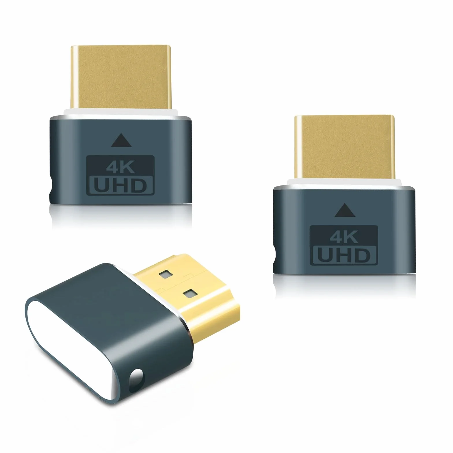 3 sztuki HDMI Dummy Plug, HDMI Dongle Virtual Monitor Display Emulator 4K 60Hz do Windows Mac OSX Linux (z oświetleniem wskazującym)
