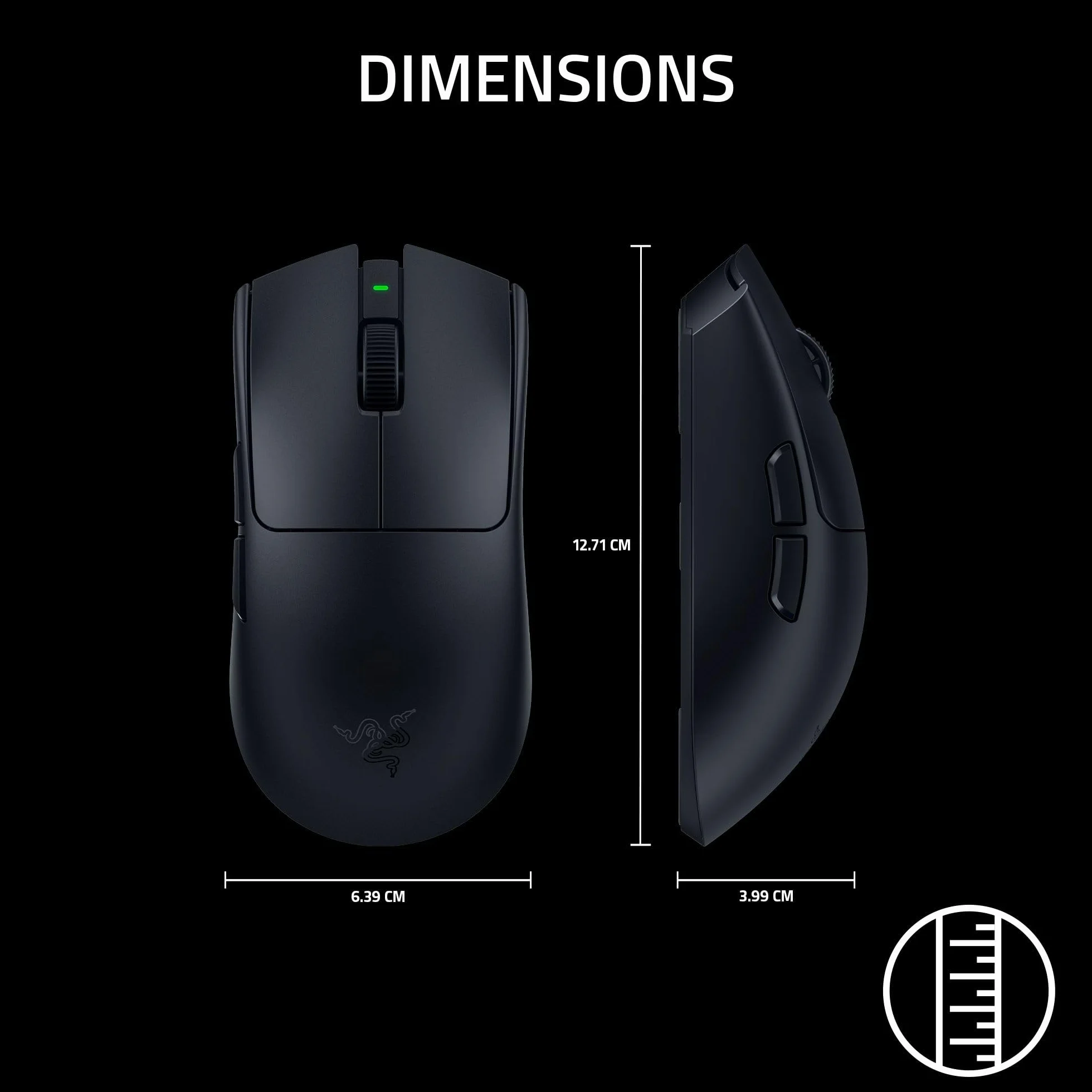 Razer Viper V4 Pro - bezprzewodowa, symetryczna, gamingowa mysz e-sportowa - ultralekka 49 g - HyperSpeed Gen-2 z częstotliwością 8 KHz - Focus Pro 50K DPI - optyczne przewijania - PC/Mac | Czarny