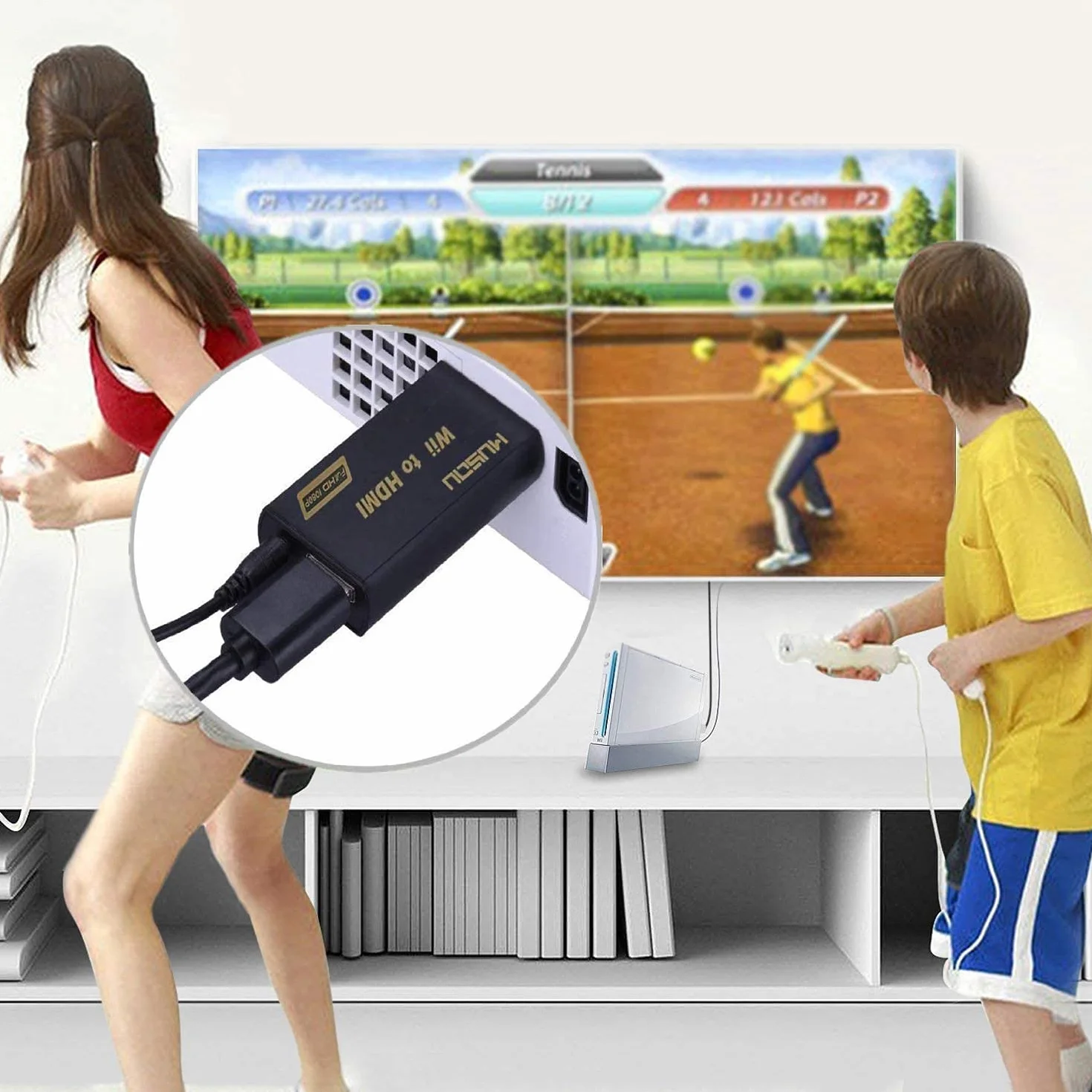 Musou Adapter Wii na HDMI 1080P/720P HD Konwerter z 3,5 mm Wyjście Audio Stereo do Nintendo HDTV