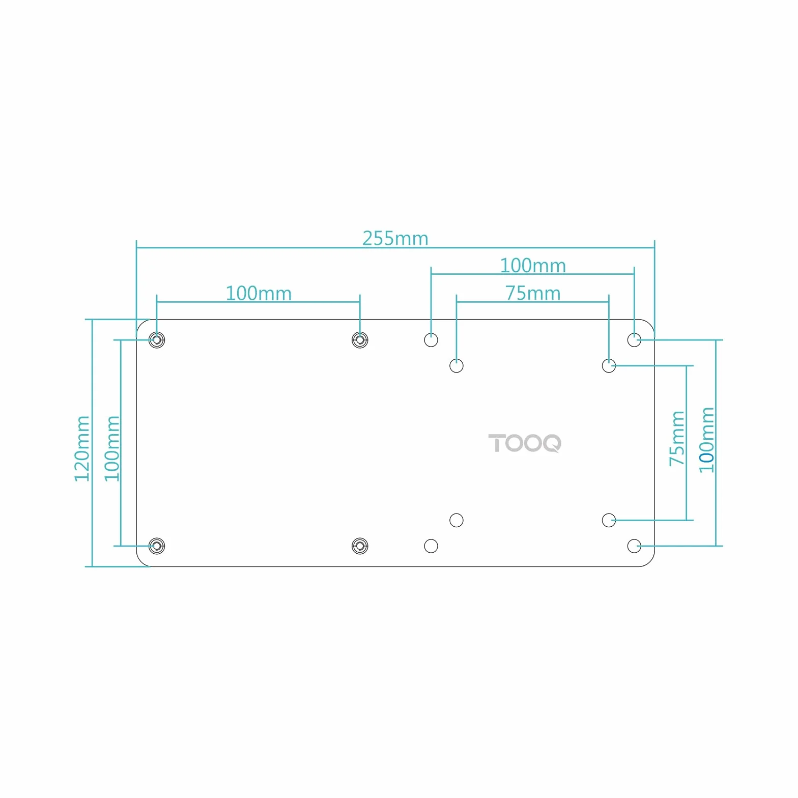 Tooq TCCH0007-B Uchwyt VESA Metaliczny do Mini PC/NUC/Barebone, Kolor Czarny