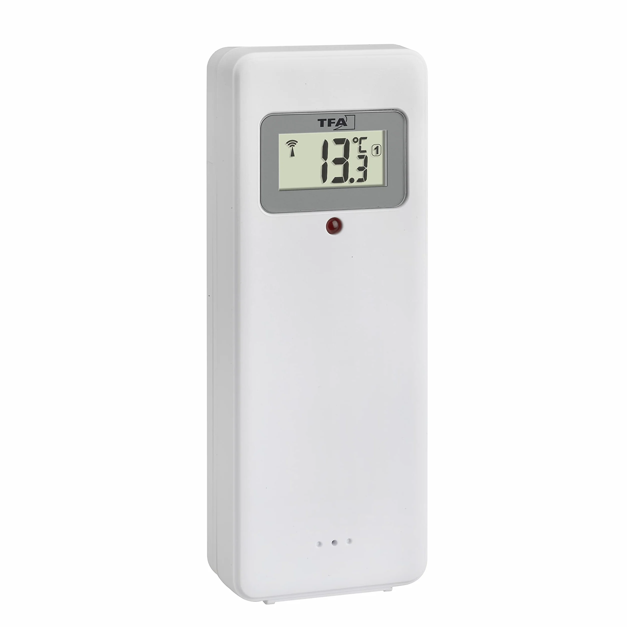 TFA Dostmann Cyfrowy zegar ścienny XL 60.4523.01 z temperaturą zewnętrzną i klimatem pomieszczenia, zegar radiowy, wyświetlacz 24 h, czarny