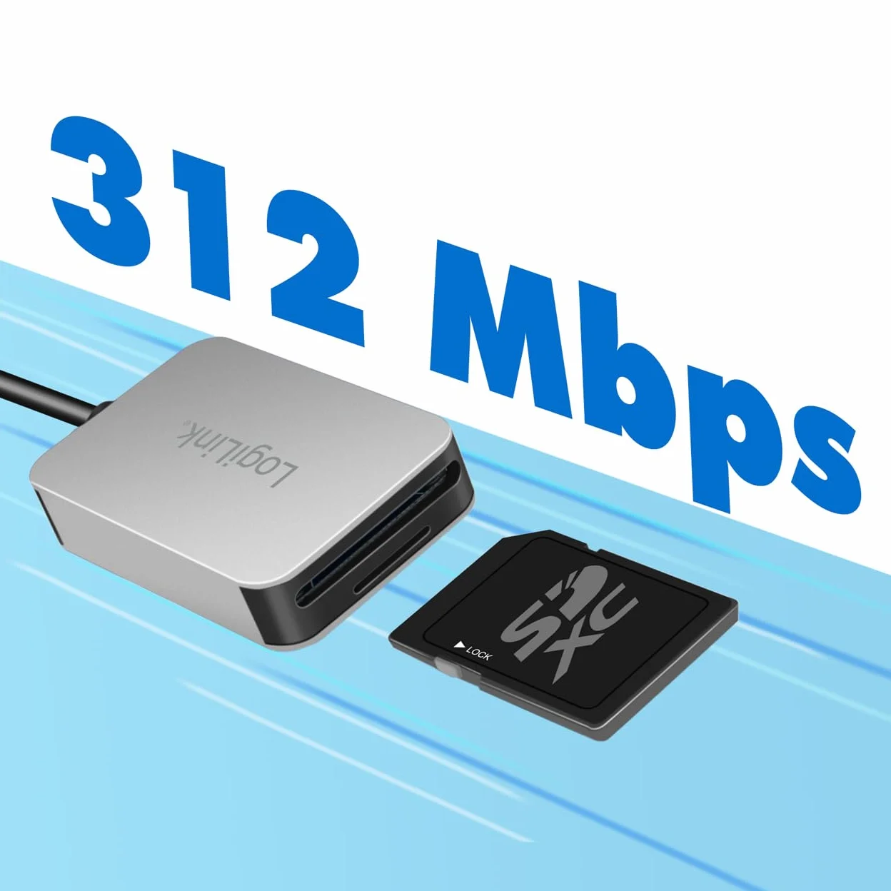 LogiLink CR0050 - podwójny czytnik kart, USB-C 3.2 Gen1 do kart SD, SDHC, SDXC, microSD, SDHC, SDXC, MMC i RS MMC do 1 TB, aluminium