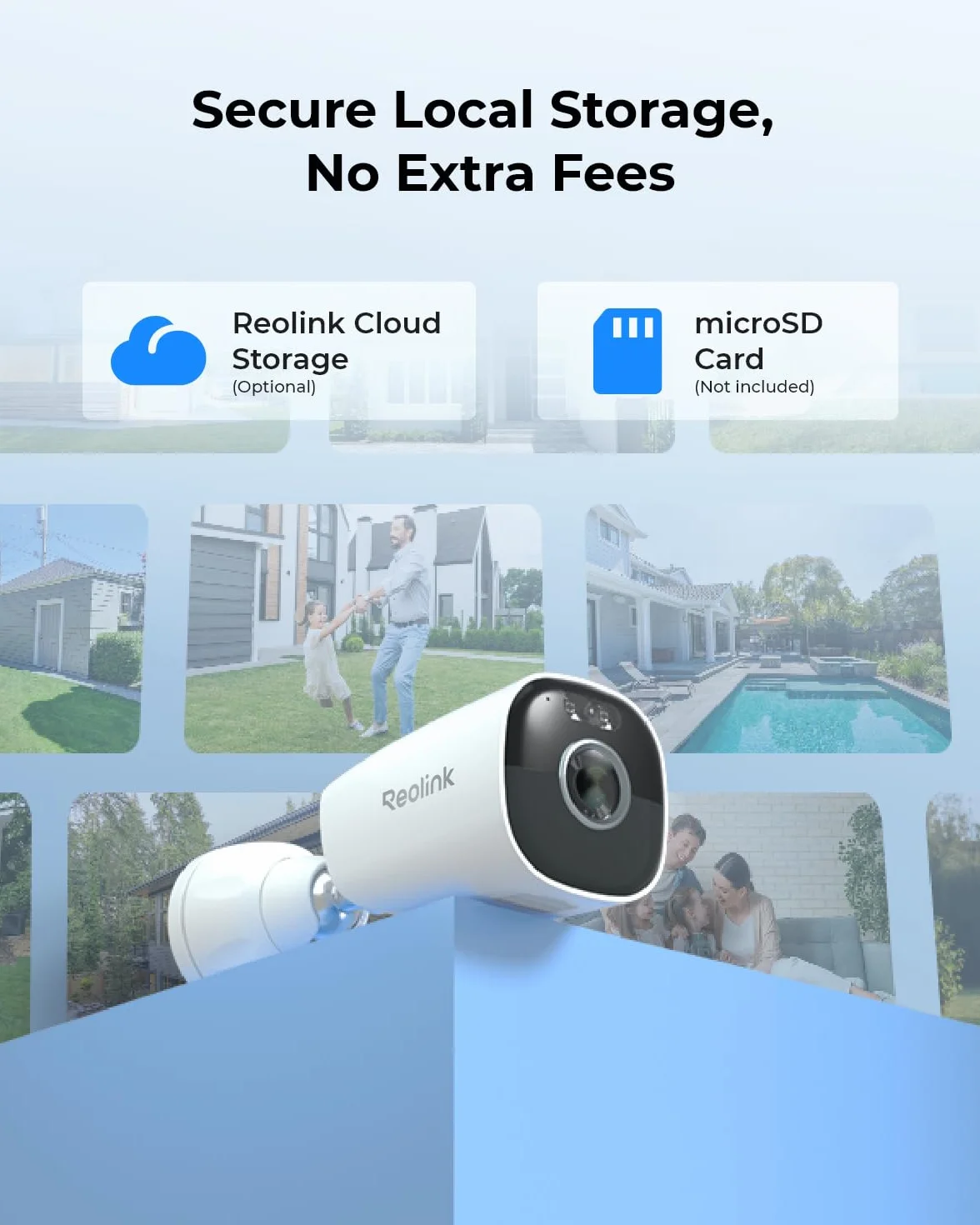 Reolink Bezprzewodowa kamera bezpieczeństwa 5 MP zasilana energią słoneczną z reflektorami, WiFi 2,4/5 GHz, inteligentne wykrywanie, 2-drożny dźwięk, syrena, microSD i przechowywanie w chmurze, bez miesięcznej opłaty, Eco Pro + panel słoneczny