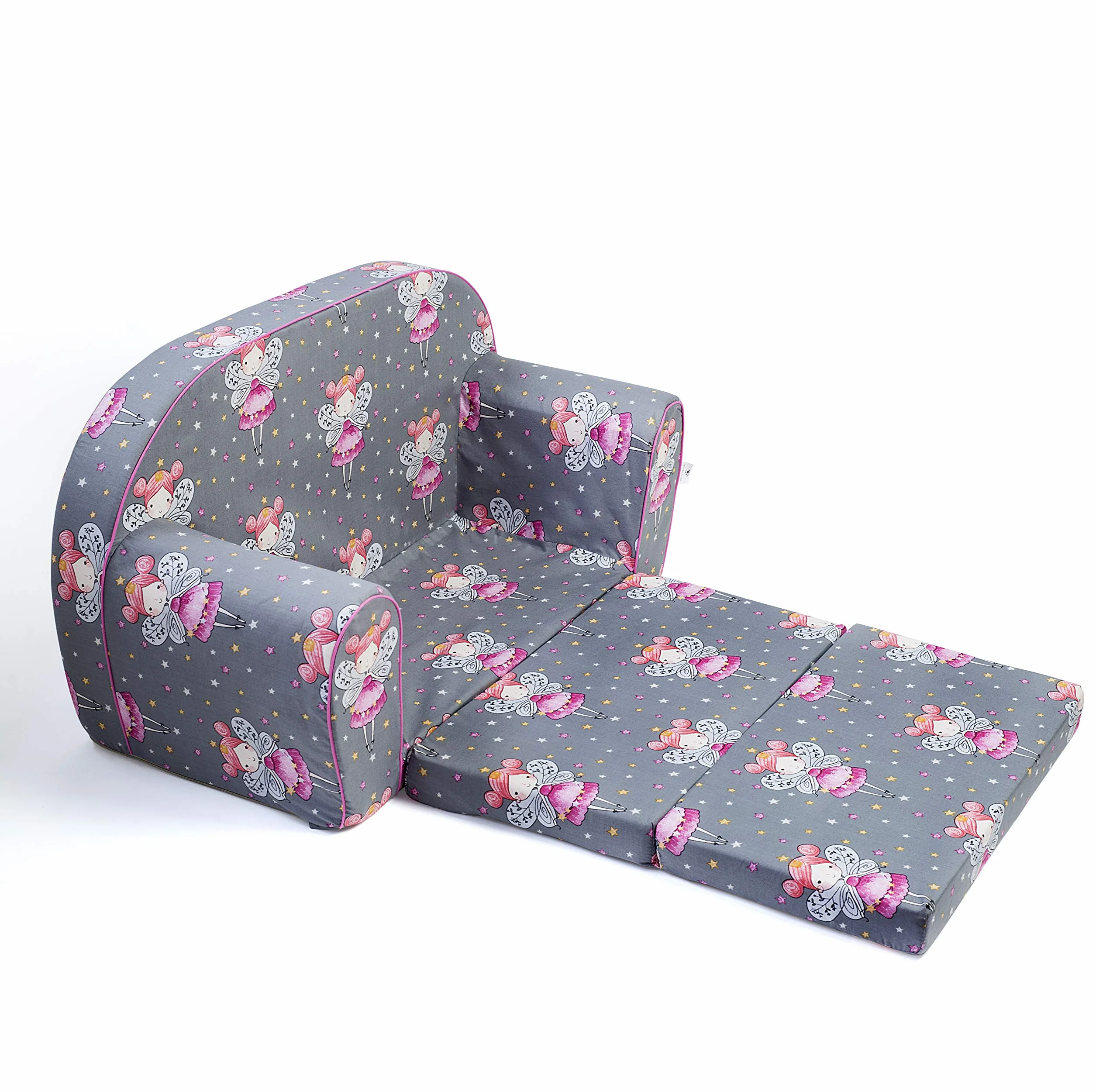 Sofa dla dzieci | Sofa dla dzieci | Składana sofa 2 w 1 i łóżko | 0-4 lata | (BUTTERFLY-MHS131)