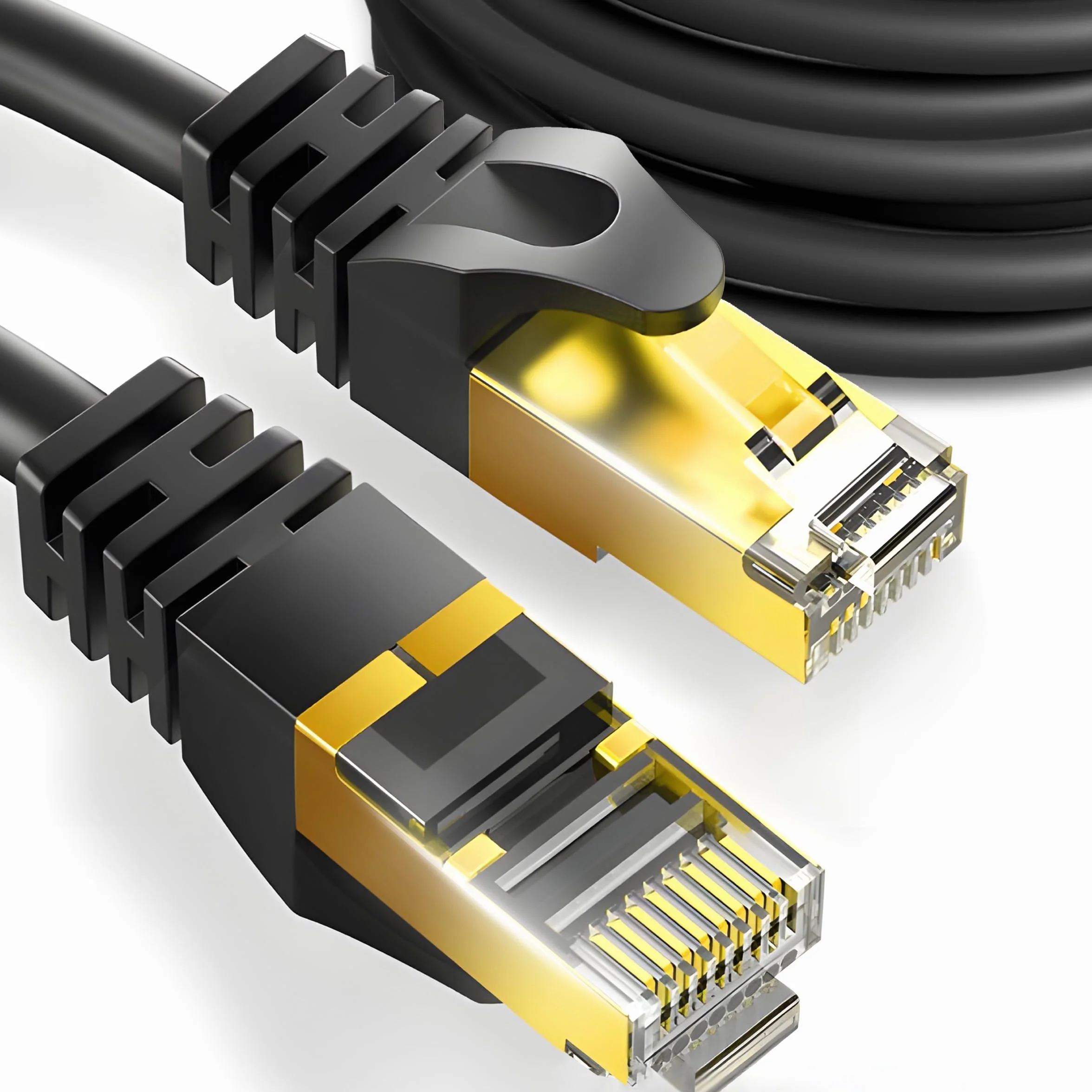 Retoo Kabel sieciowy CAT 6a, UTP, kabel Gigabit, Lan Ethernet, kabel krosowy 15 metrów, płaski kabel do układania, nadaje się do sieci Gigabit, przełączników, routerów, modemów z wejściem RJ45