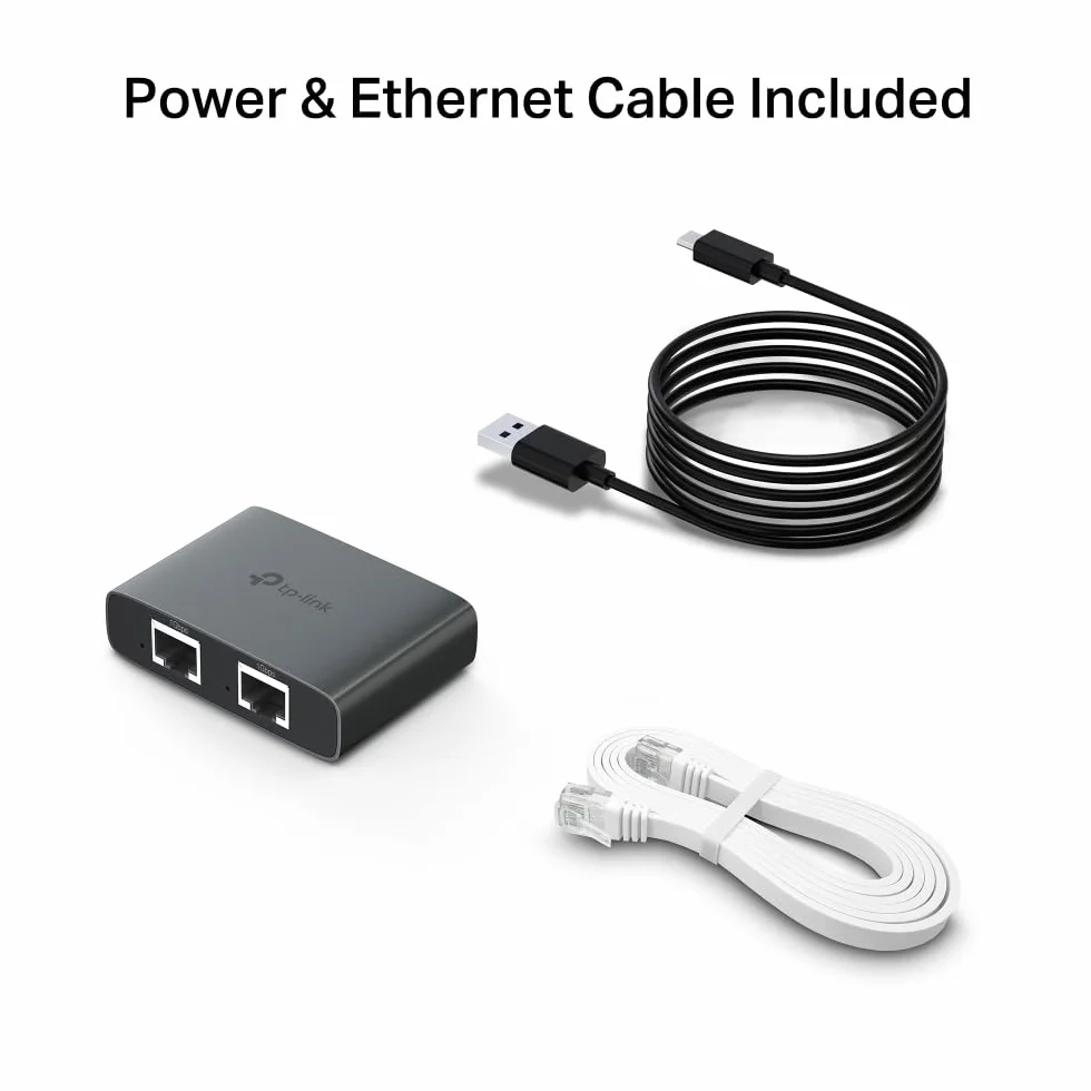 TP-Link EH310 Gigabitowy rozdzielacz Ethernet, 1 do 3 Gigabit Speed 1000 Mb/s, kompatybilny z kablami Ethernet Cat 8/7/6/5e/5, obudową ze stopu aluminium, Plug&Play