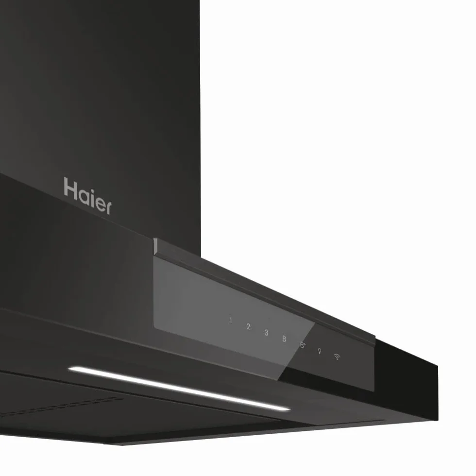 Haier I-LINK HATS6DS46BWIFI okap ścienny 60 cm dotykowy 5 poziomów mocy Booster timer Wi-Fi czarny