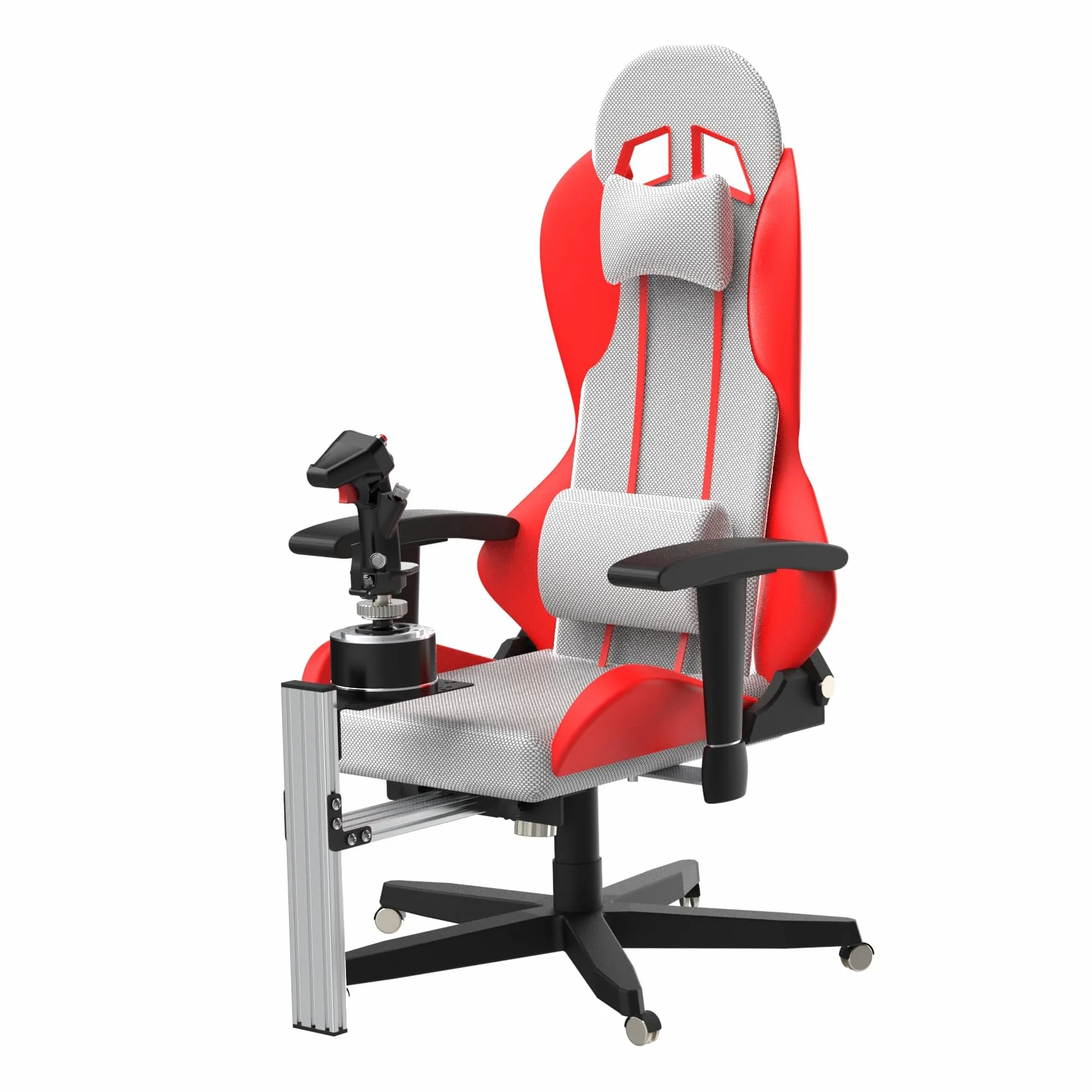 EG STARTS Flight Sim Chair Mounts Center Joystick Chair Mount do T-Flight Hotas 4 & Warthog & T16000M FCS & TCA Sidestick Airbus Edition i VKB Gunfighter Pro MK 3 Stick