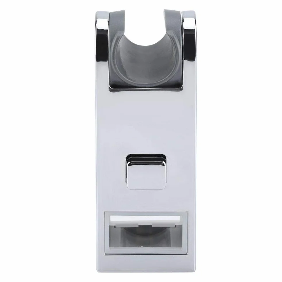 DEWIN Uchwyt na słuchawkę prysznicową do rury 30 mm x 15 mm, regulacja wysokości S, chromowane szyny ślizgowe, uchwyt na głowę, narzędzie stojące do łazienki w domu hotelu