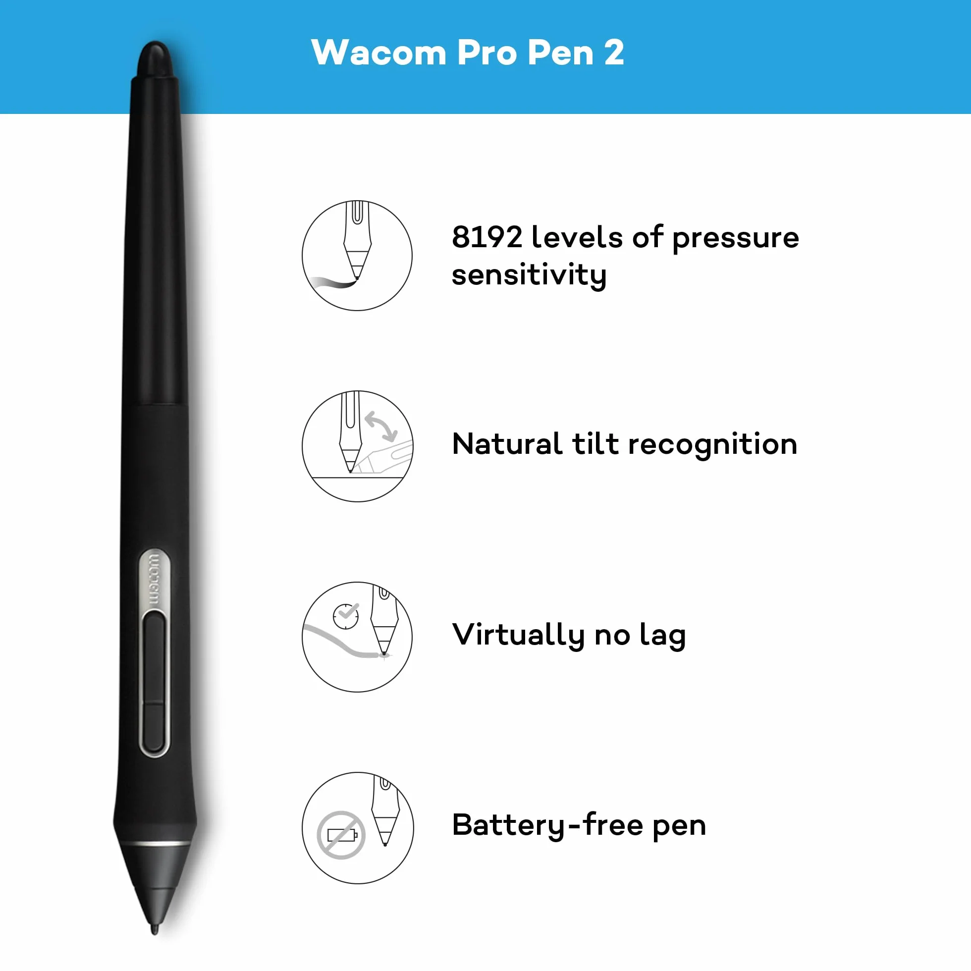 Wacom Intuos Pro Small Tablet Graficzny/Kompaktowy Tablet z Piórem Pro Pen 2 z Wymiennymi Końcówkami, Do Pracy i Nauki Zdalnej