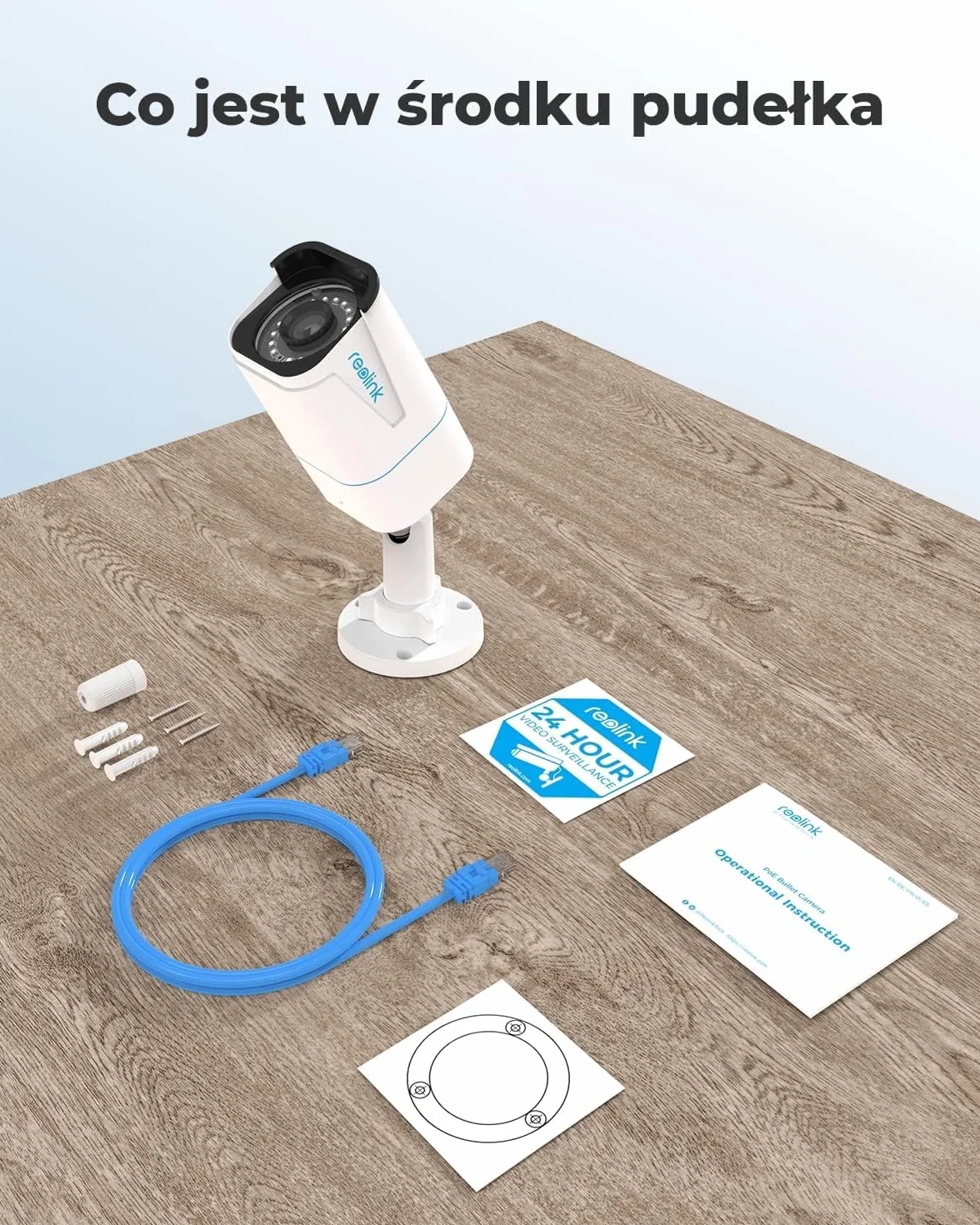 Reolink Inteligentna Kamera Monitoringu 4K PoE z Detekcją Ludzi/Pojazdów, Zewnętrzna Kamera CCTV IP z Inteligentnymi Alertami o Ruchu, Nagrywaniem Audio, Slotem Karty microSD RLC-810A