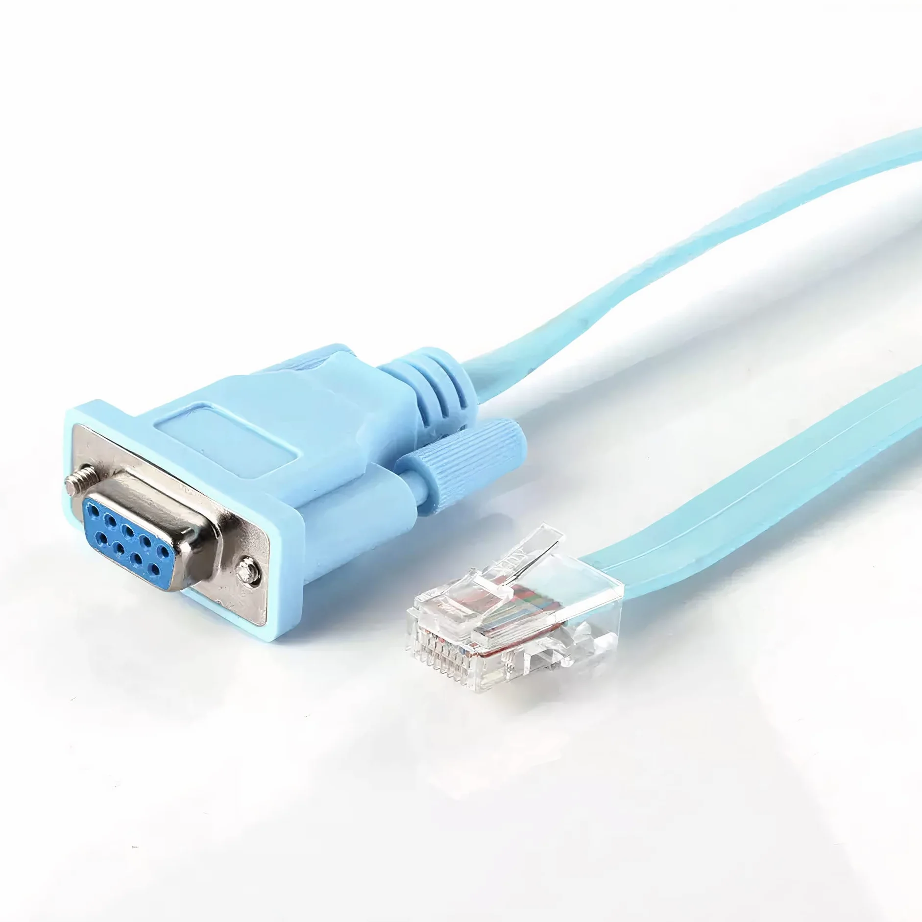 Kabel DB9 do RJ-45 długość 1.8 m do konfiguracji urządzeń sieciowych Cisco, Netgear, HP, routerów, przełączników, chipset FTDI, RS232