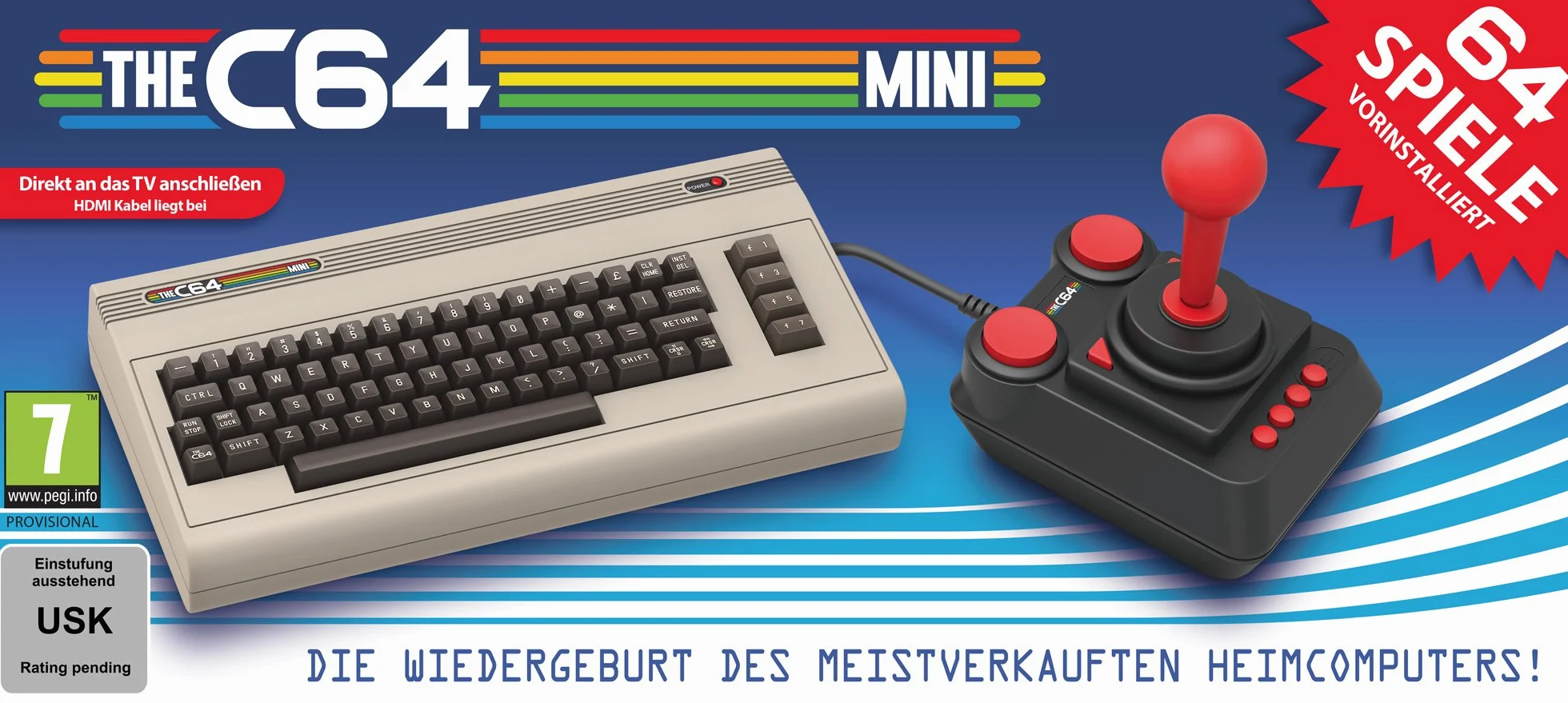 Commodore 64 Mini C64 Czarny Wielojęzyczny