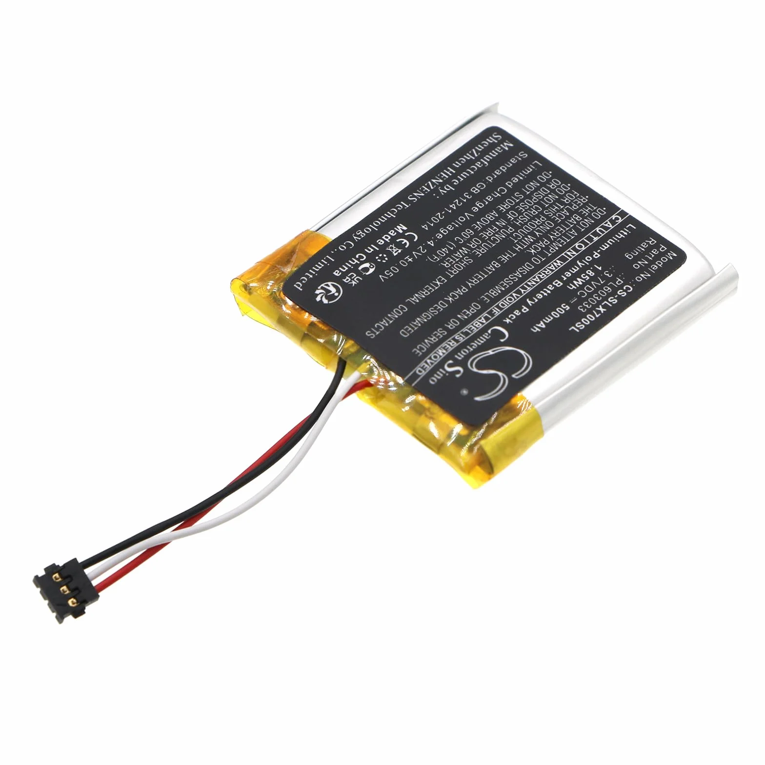 TECHTEK Bateria 500mAh kompatybilny z [SteelSeries] Arctis Nova 7P, Arctis Nova 7X zastępuje PL603033