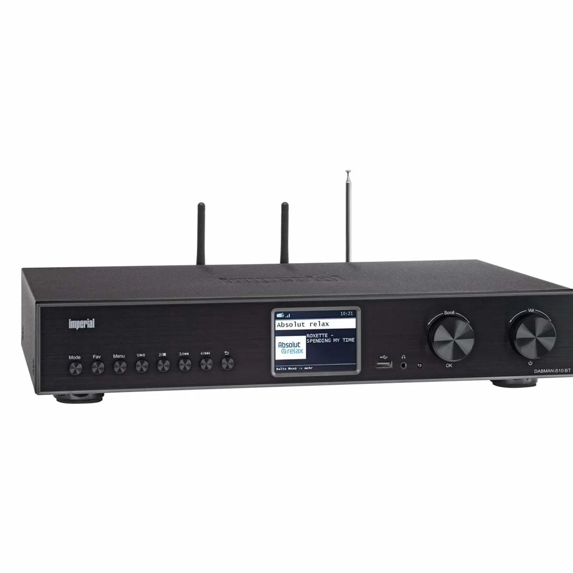 Imperial DABMAN i510 BT – tuner Hi-Fi radio internetowe/radio cyfrowe (DAB+/DAB/UKW/WLAN/LAN, Bluetooth, USB, usługi streamingowe Amazon Music, Napster i wiele innych), czarny