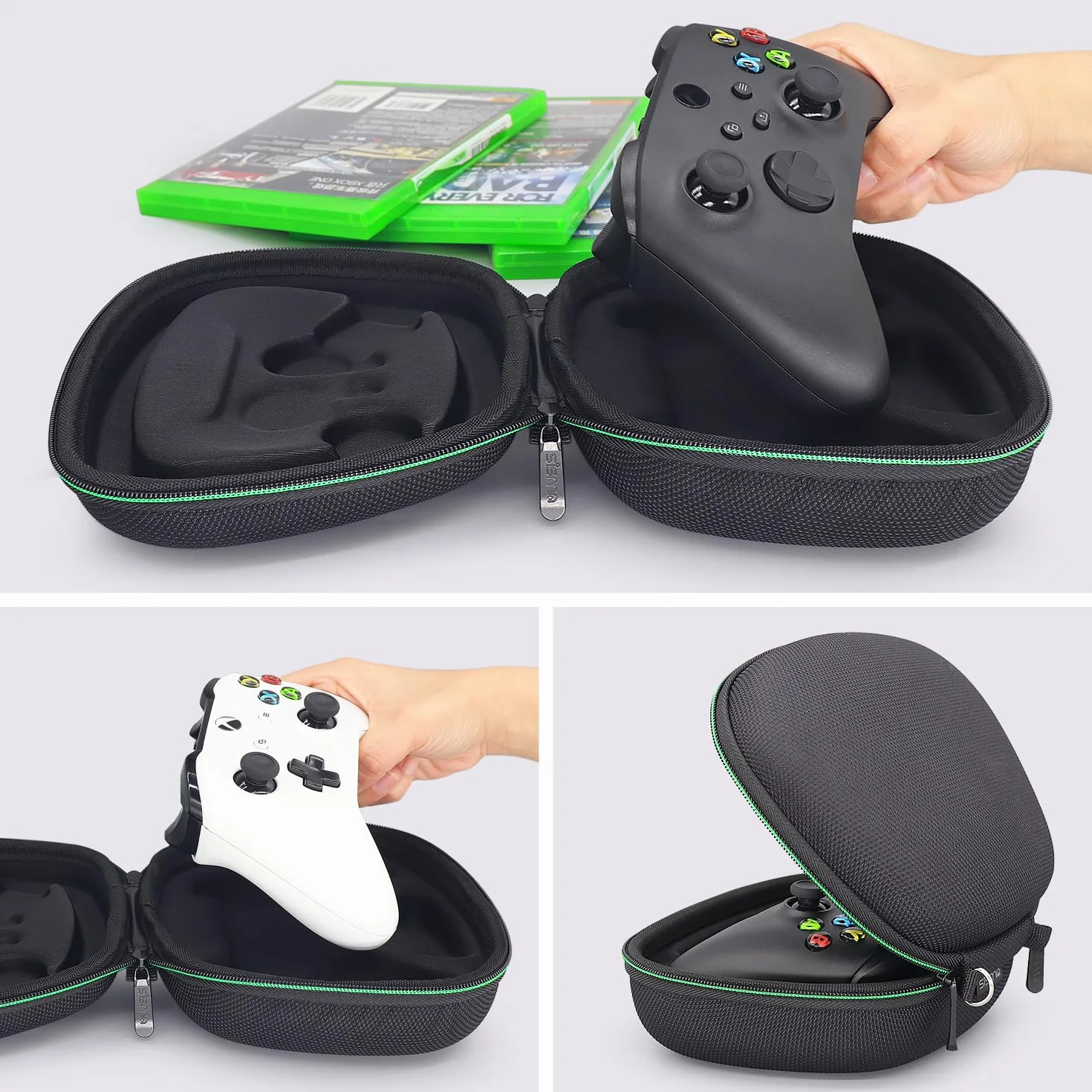 sisma Torba transportowa Etui podróżne Kompatybilny z Kontroler Bezprzewodowy Xbox Series X/S i Core, Torba przechowywania i ochronna na Pad do gier Xbox, Czarny