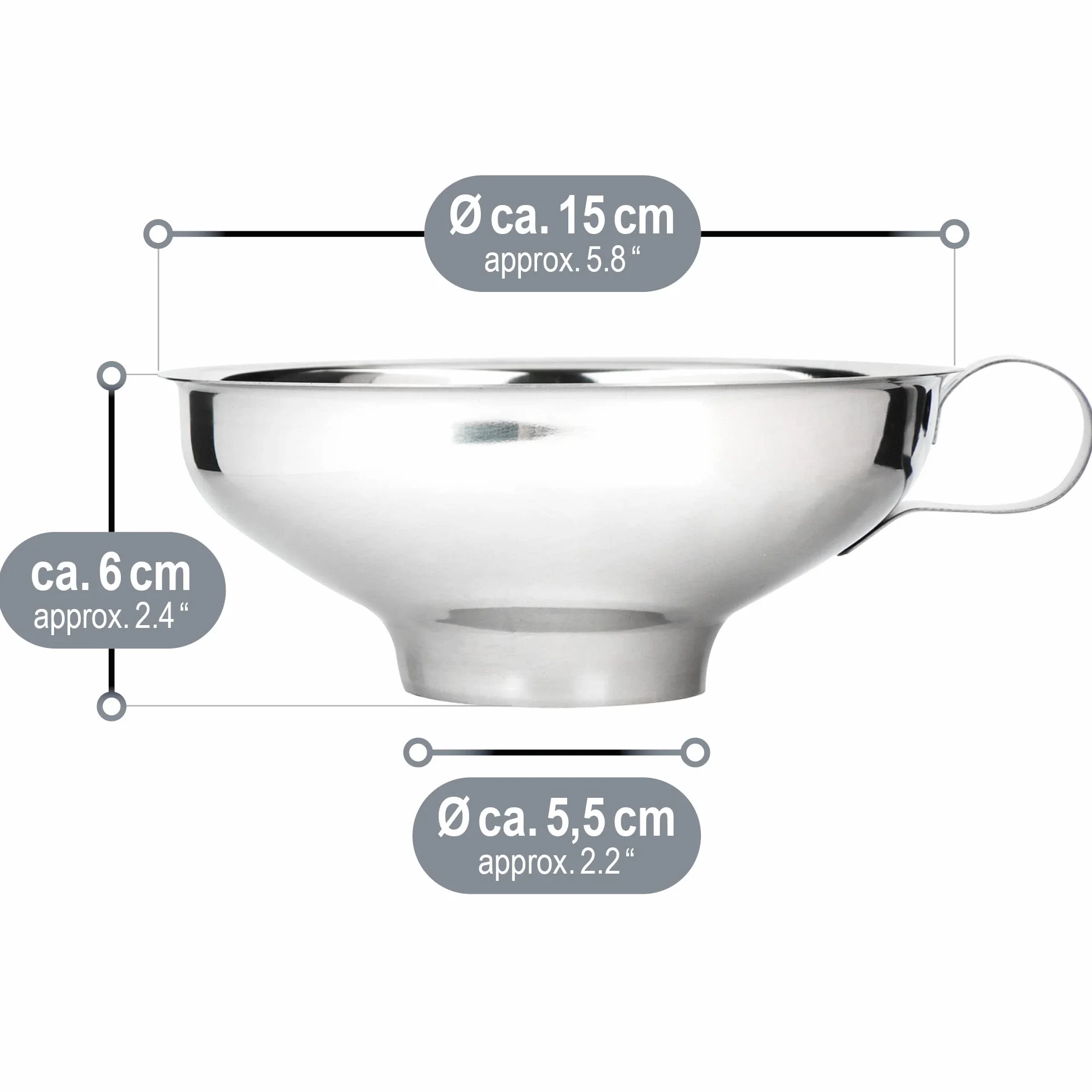 COM-FOUR® 2-czesciowy zestaw lejków wykonanych ze stali nierdzewnej - lejek do napelniania z sitkiem do sloików podczas konserwowania - lejek do dzemu z dzióbkiem do napelniania (02 sztuki - mieszanka stali nierdzewnej)