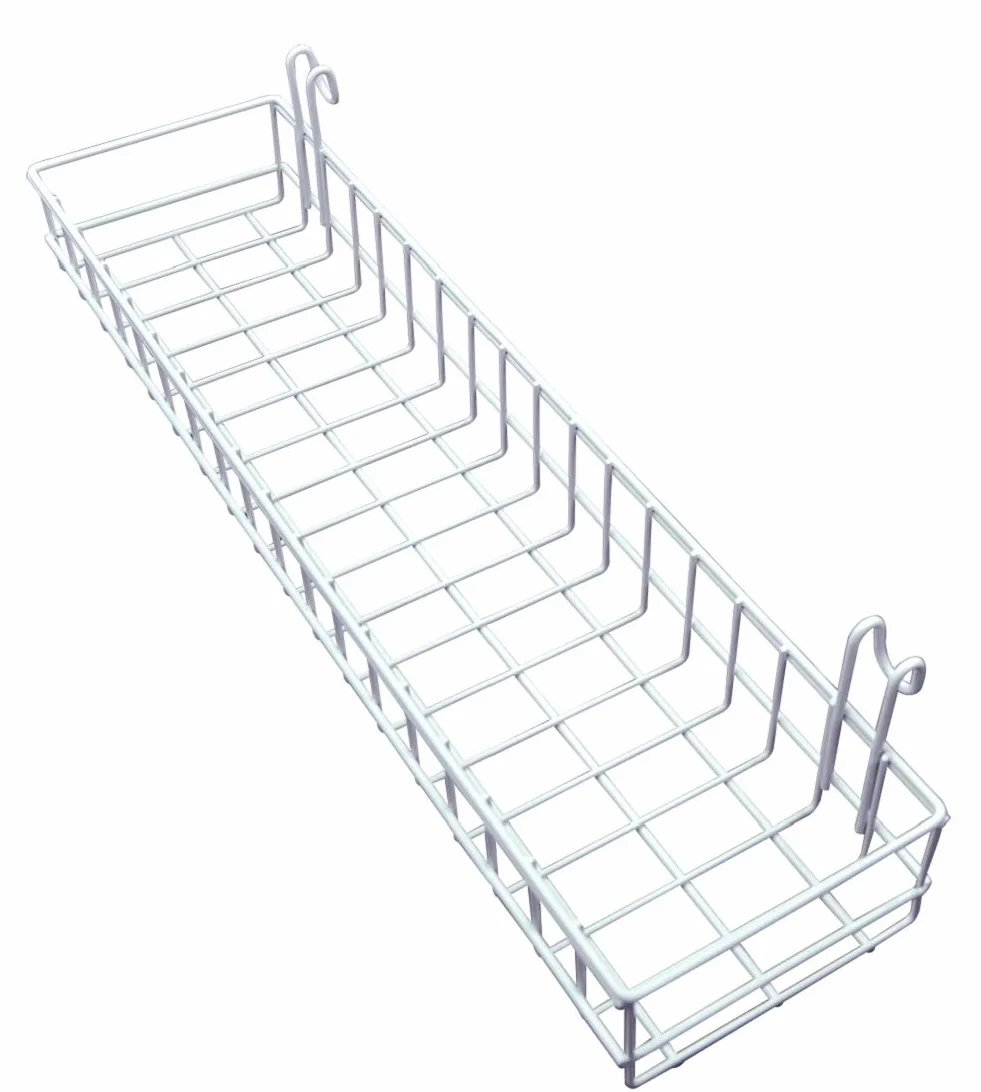 ANZOME kosz metalowy na kratkę organizer ścienny biały