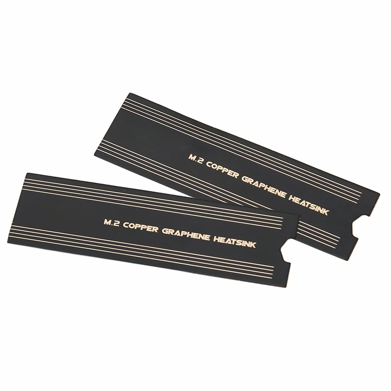 2 szt. Radiator Grafenowy M.2 SSD, Radiator Chłodzący pamięć grafenową z Folii Miedzianej, Naklejka Chłodząca Obudowa Dysku Twardego, do Pamięci Laptopa SSD M.2 (2pcs)