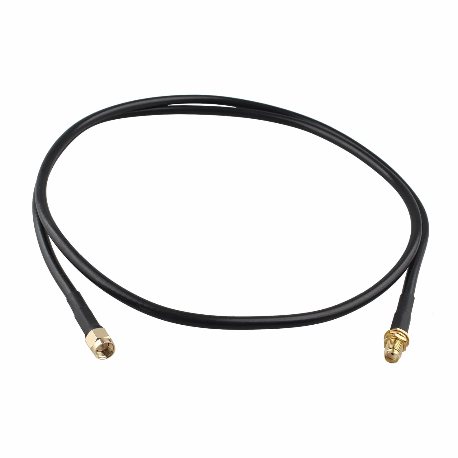 Przedłużacz anteny SMA wtyk męski na żeński kabel koncentryczny RG58 kabel połączeniowy 1 m kompatybilny z radiem amatorskim Kenwood BaoFeng Wouxun Icom Yaesu Vertex Standard Horizon Marine