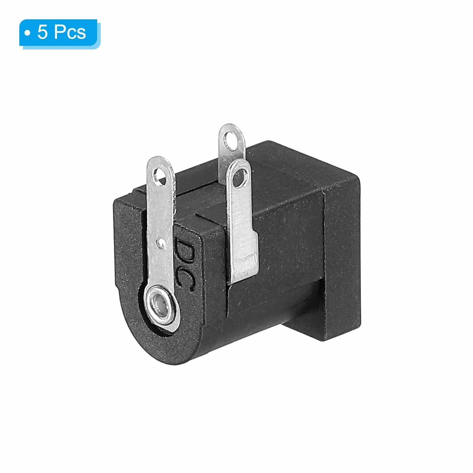 PATIKIL Złącze zasilania DC 5,5 x 2,5 mm, 5-pak 3-pinowe gniazdo wtykowe do montażu PCB