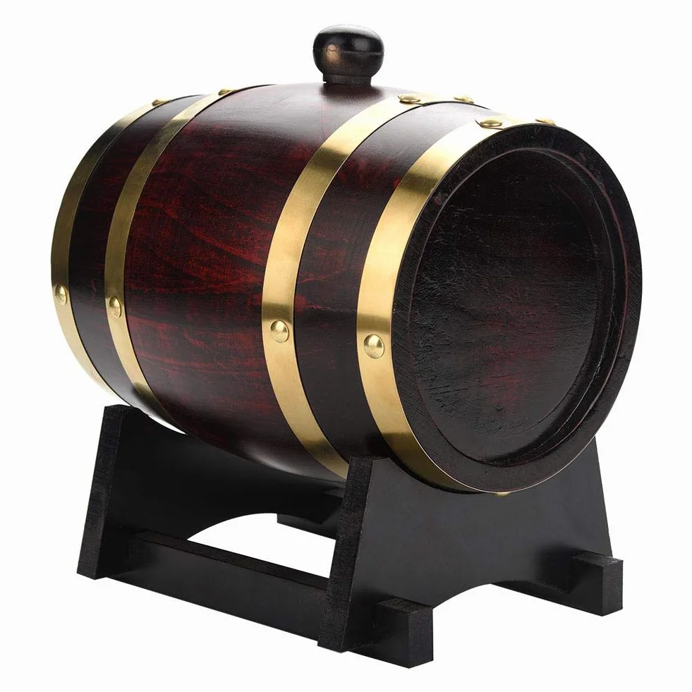 Drewniana beczka dębowa do przechowywania wina 1,5 l 20 x 20 x 28,5 cm